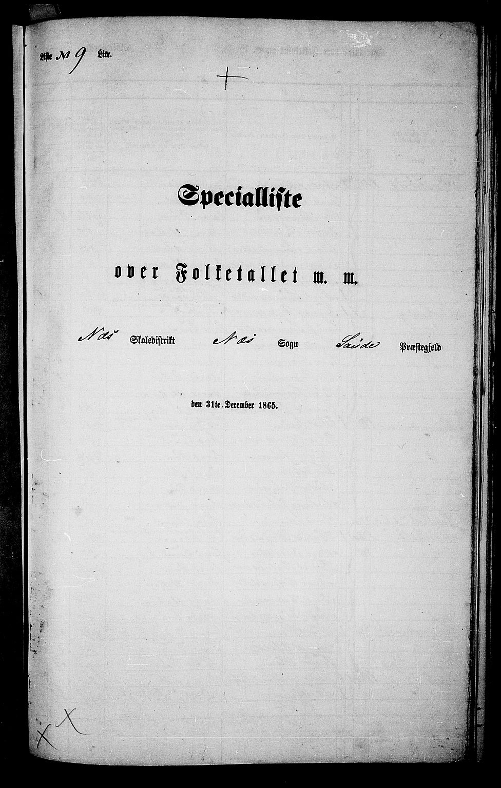 RA, 1865 census for Sauherad, 1865, p. 121