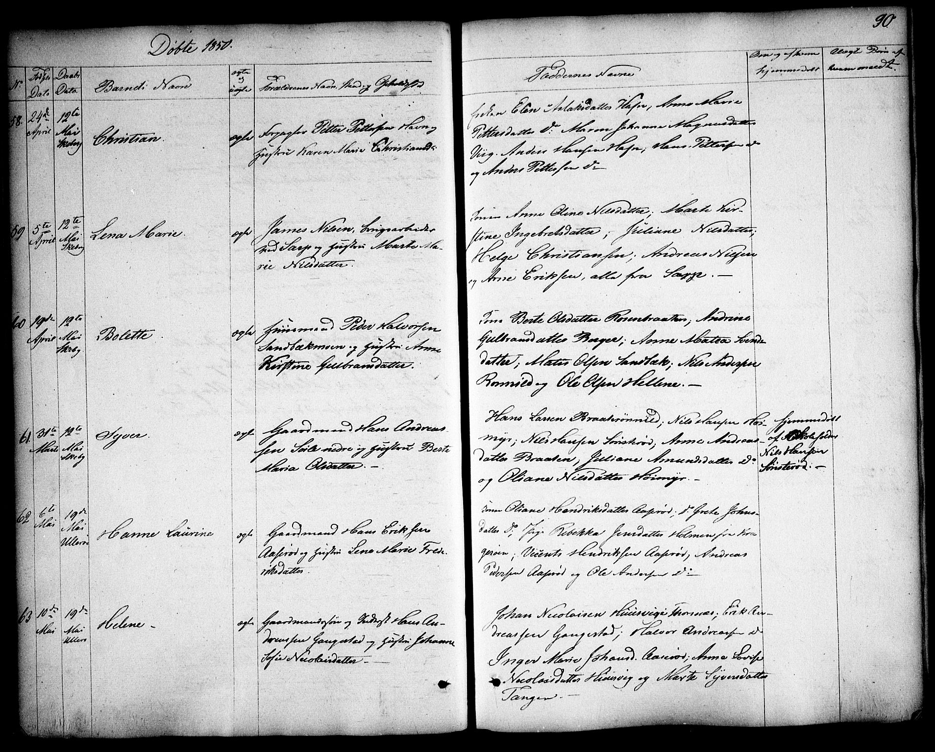 Skjeberg prestekontor Kirkebøker, SAO/A-10923/F/Fa/L0006: Parish register (official) no. I 6, 1846-1858, p. 90