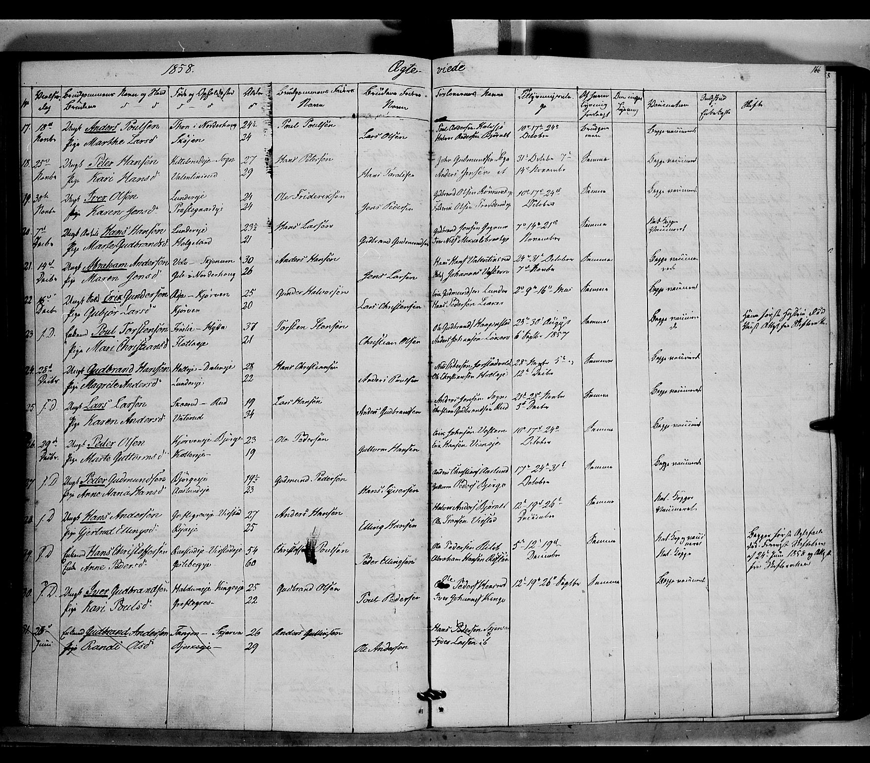 Jevnaker prestekontor, SAH/PREST-116/H/Ha/Haa/L0007: Parish register (official) no. 7, 1858-1876, p. 166