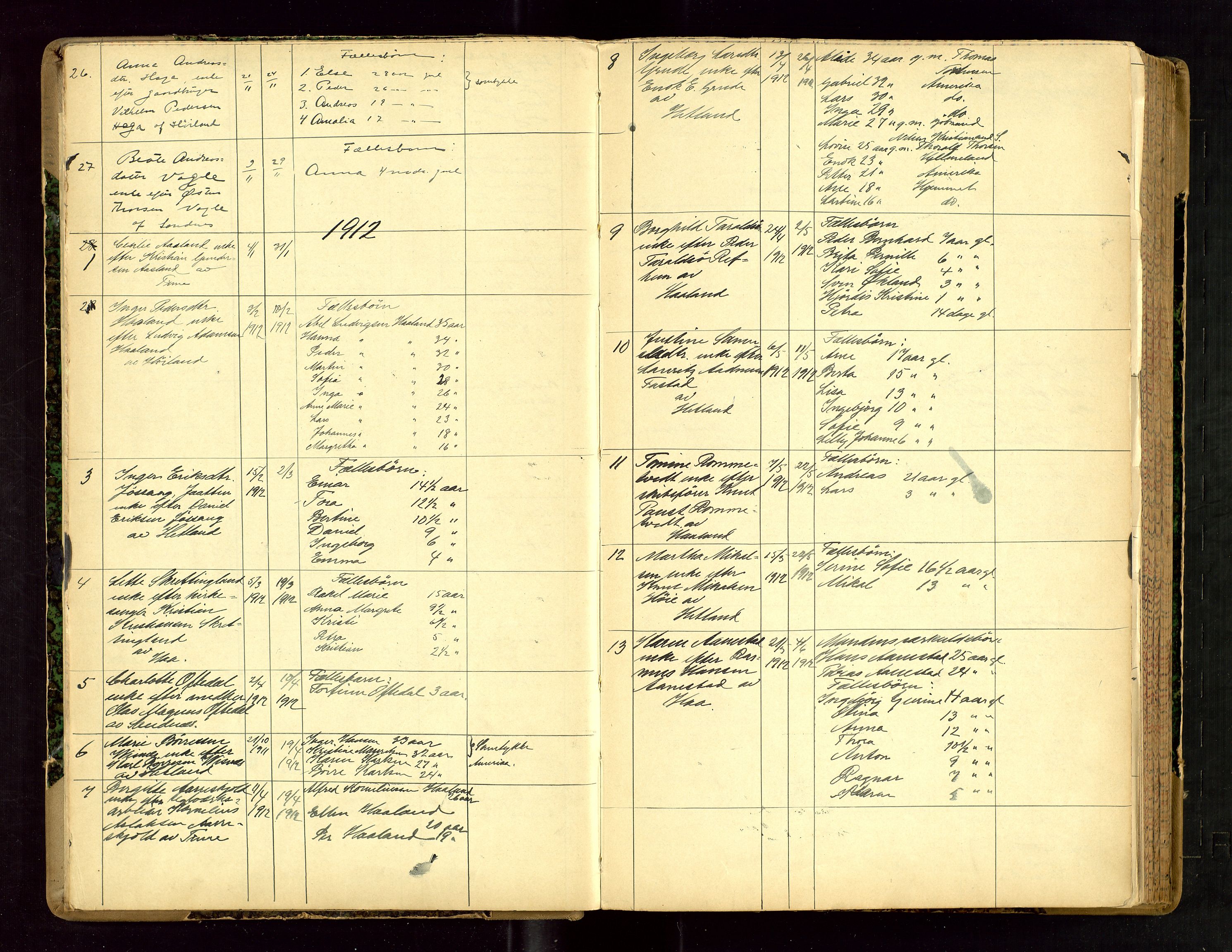 Jæren sorenskriveri, AV/SAST-A-100310/01/5/52/52B/L0003: DØDSFALLPROTOKOLL, 1910-1916