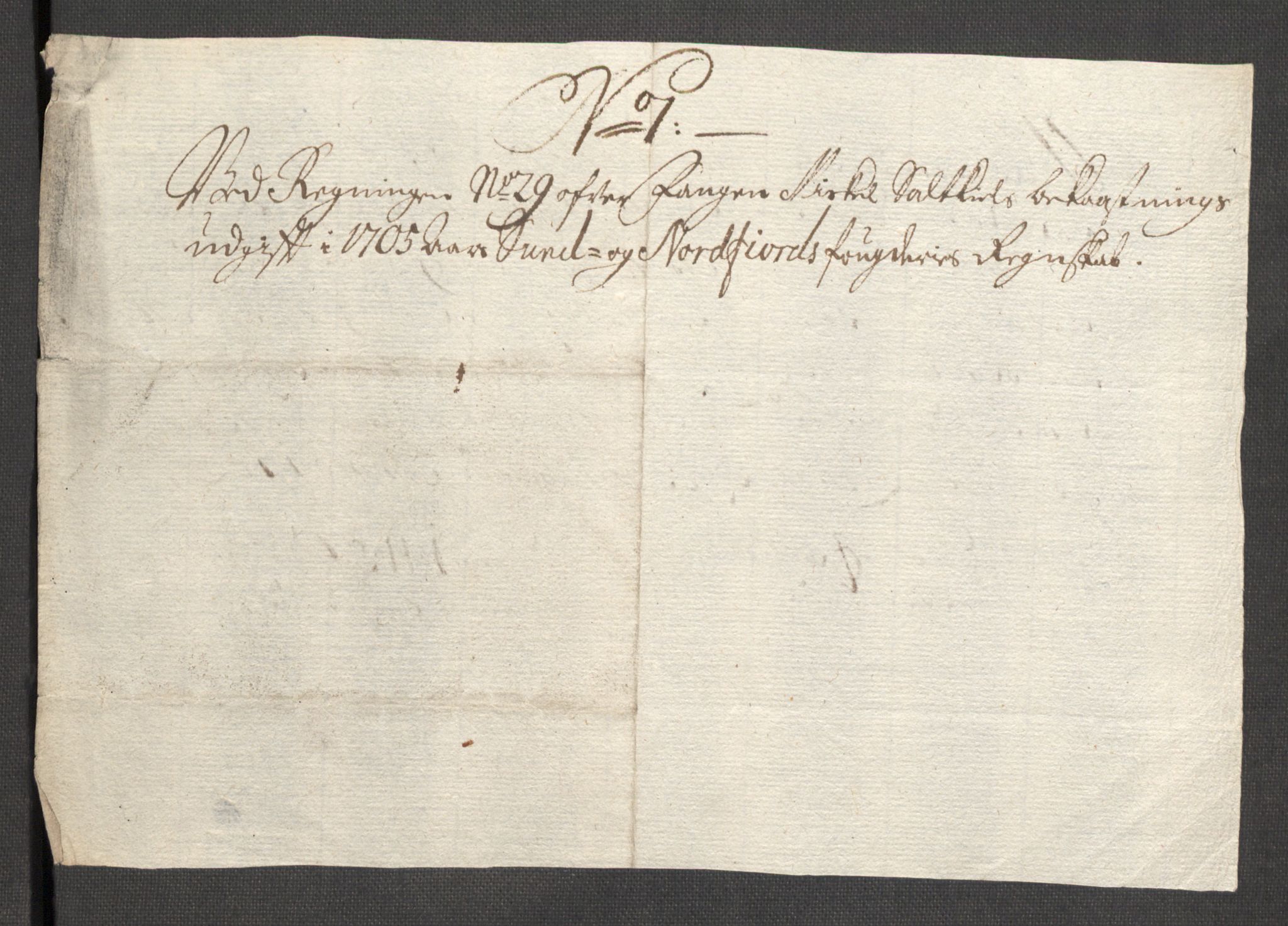 Rentekammeret inntil 1814, Reviderte regnskaper, Fogderegnskap, AV/RA-EA-4092/R53/L3429: Fogderegnskap Sunn- og Nordfjord, 1705, p. 266