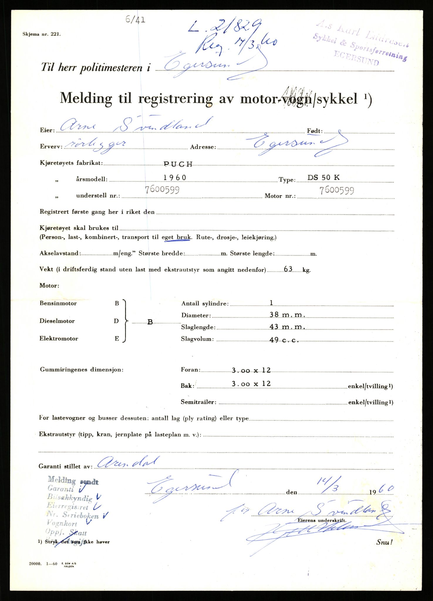 Stavanger trafikkstasjon, SAST/A-101942/0/F/L0038: L-21500 - L-22252, 1930-1971, p. 1121