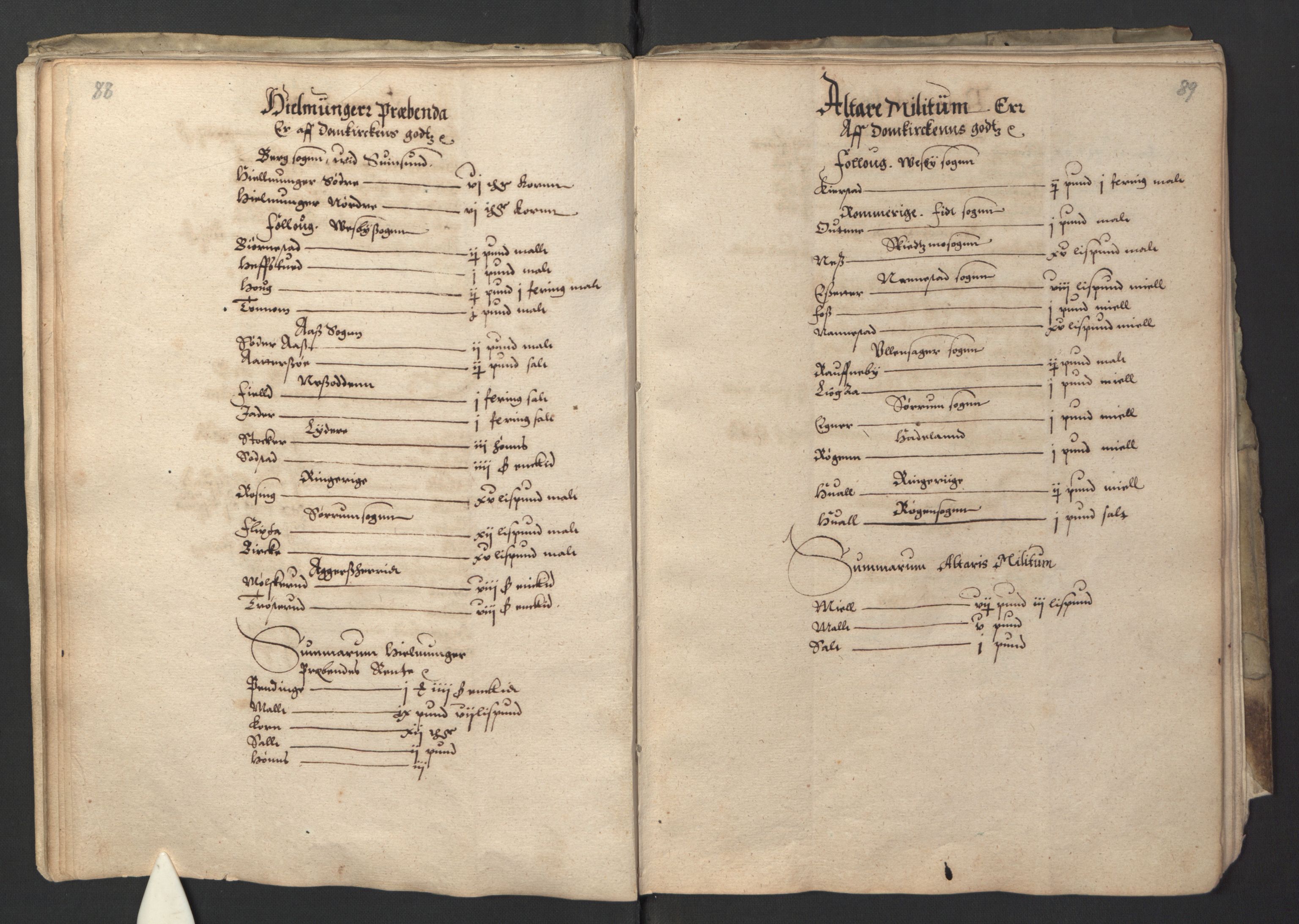 Stattholderembetet 1572-1771, RA/EA-2870/Ek/L0001/0001: Jordebøker før 1624 og til utligning av garnisonsskatt 1624-1626: / Jordebok for Oslo kapitel, 1595, p. 51