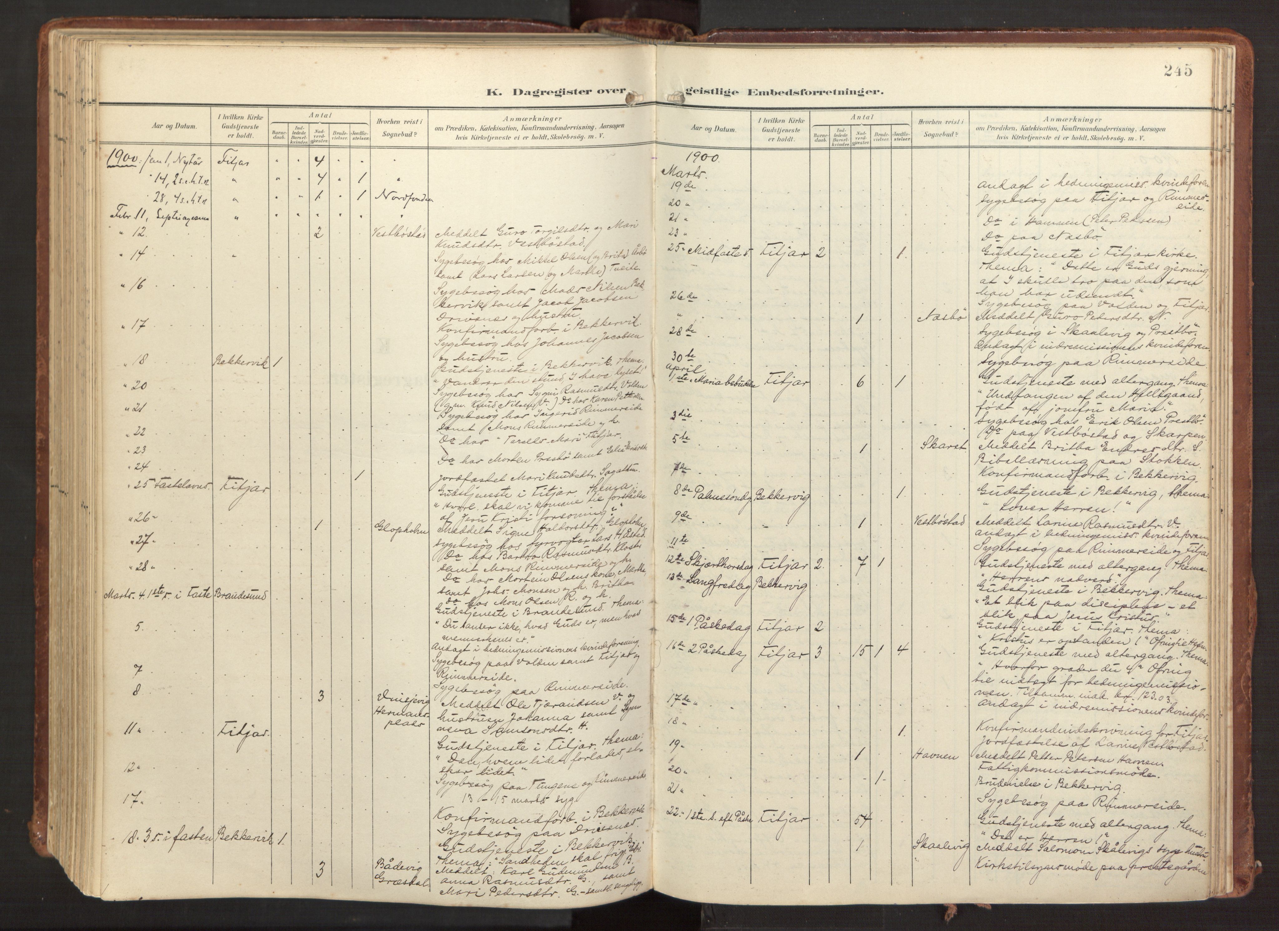 Fitjar sokneprestembete, SAB/A-99926: Parish register (official) no. A 3, 1900-1918, p. 245