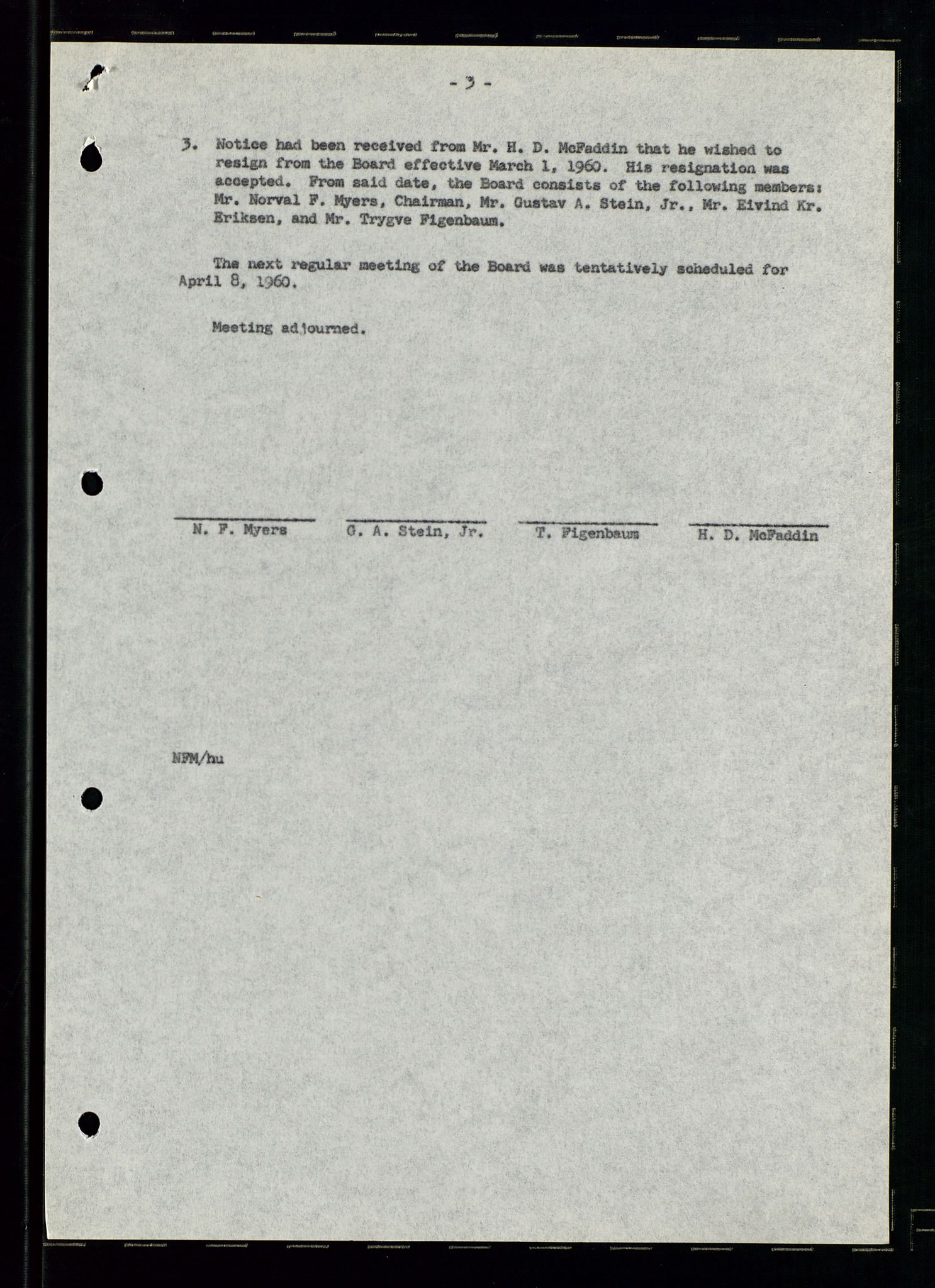 PA 1537 - A/S Essoraffineriet Norge, AV/SAST-A-101957/A/Aa/L0002/0001: Styremøter / Shareholder meetings, Board meeting minutes, 1957-1961, p. 101