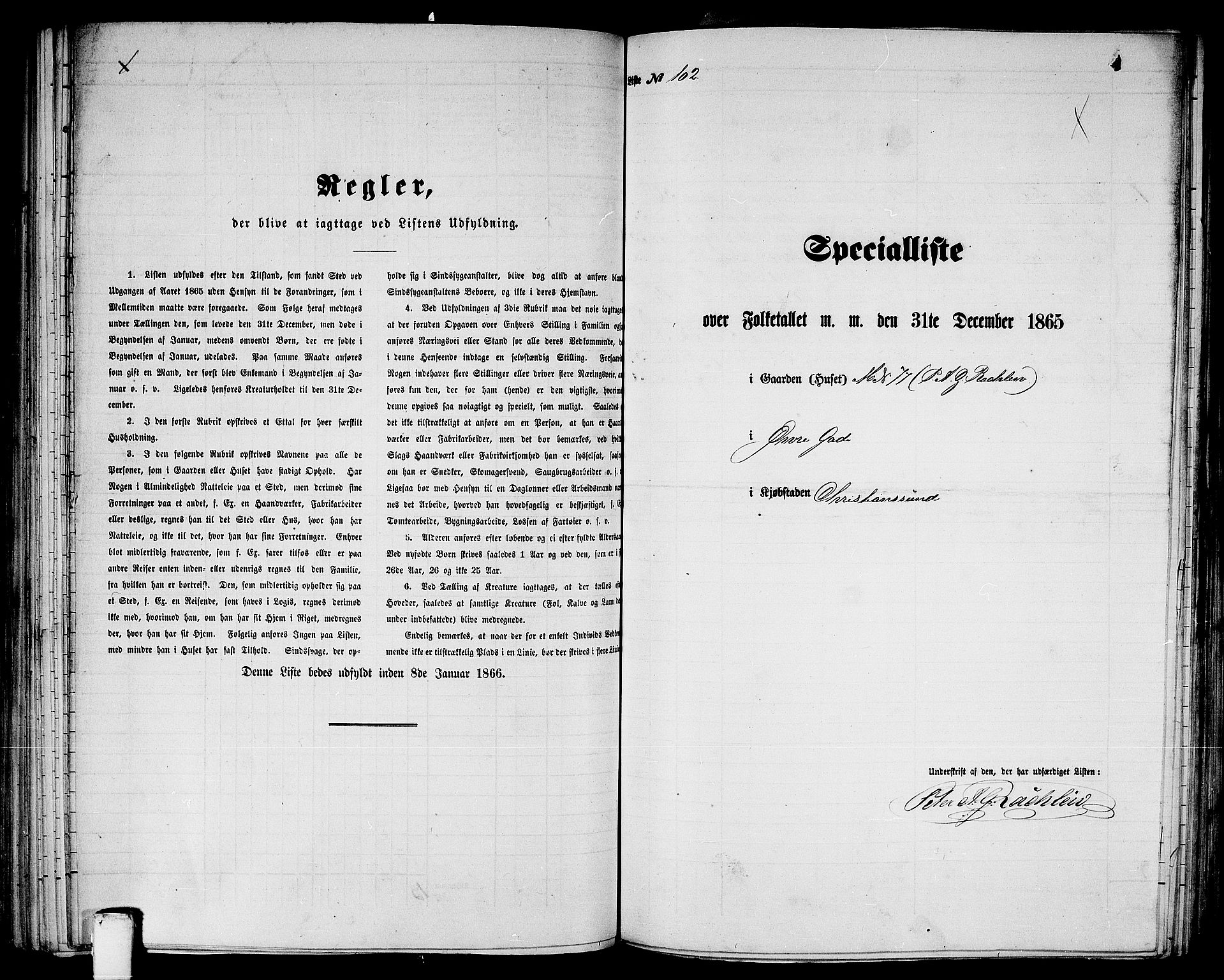 RA, 1865 census for Kristiansund/Kristiansund, 1865, p. 212