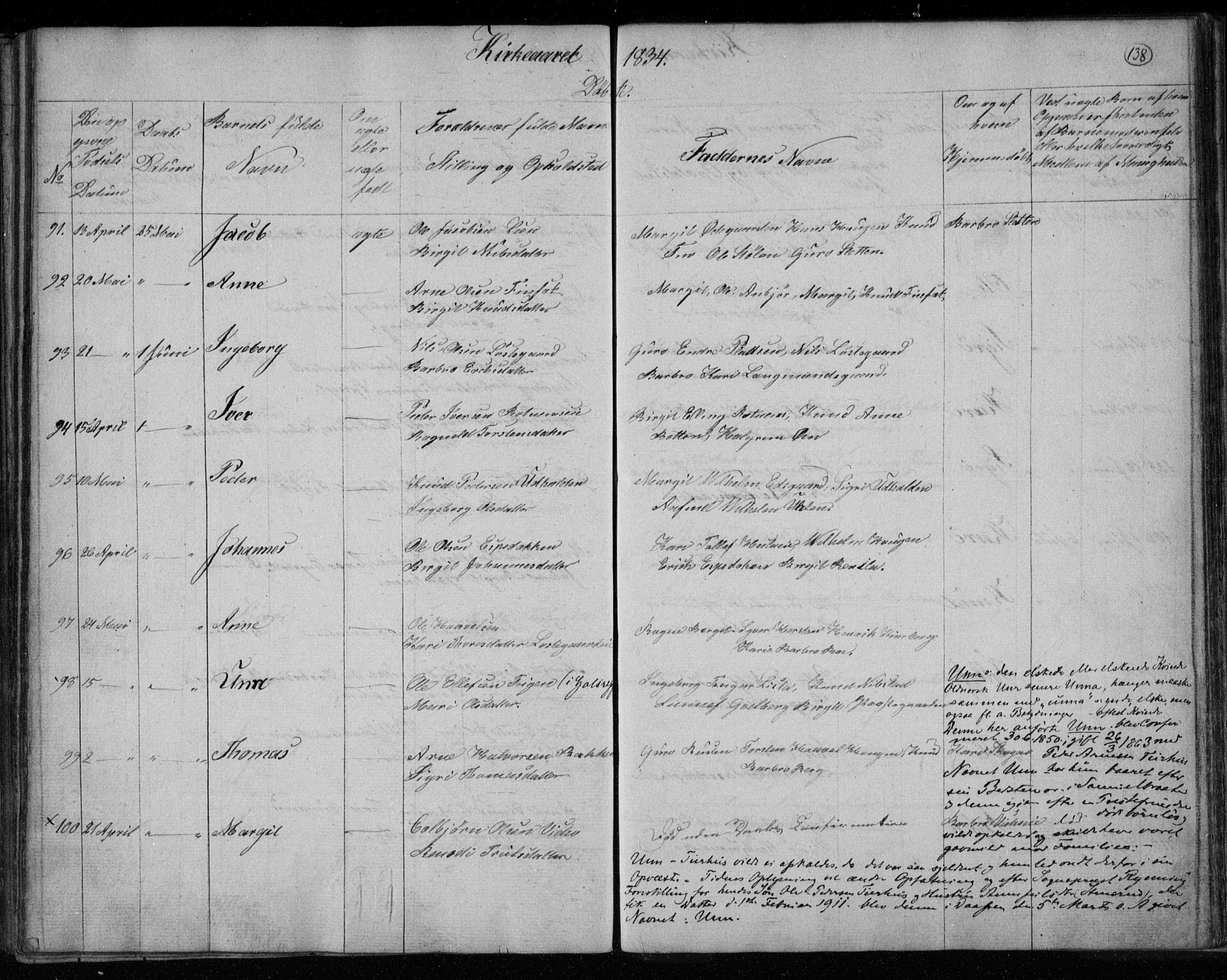 Gol kirkebøker, AV/SAKO-A-226/F/Fa/L0001: Parish register (official) no. I 1, 1821-1837, p. 138