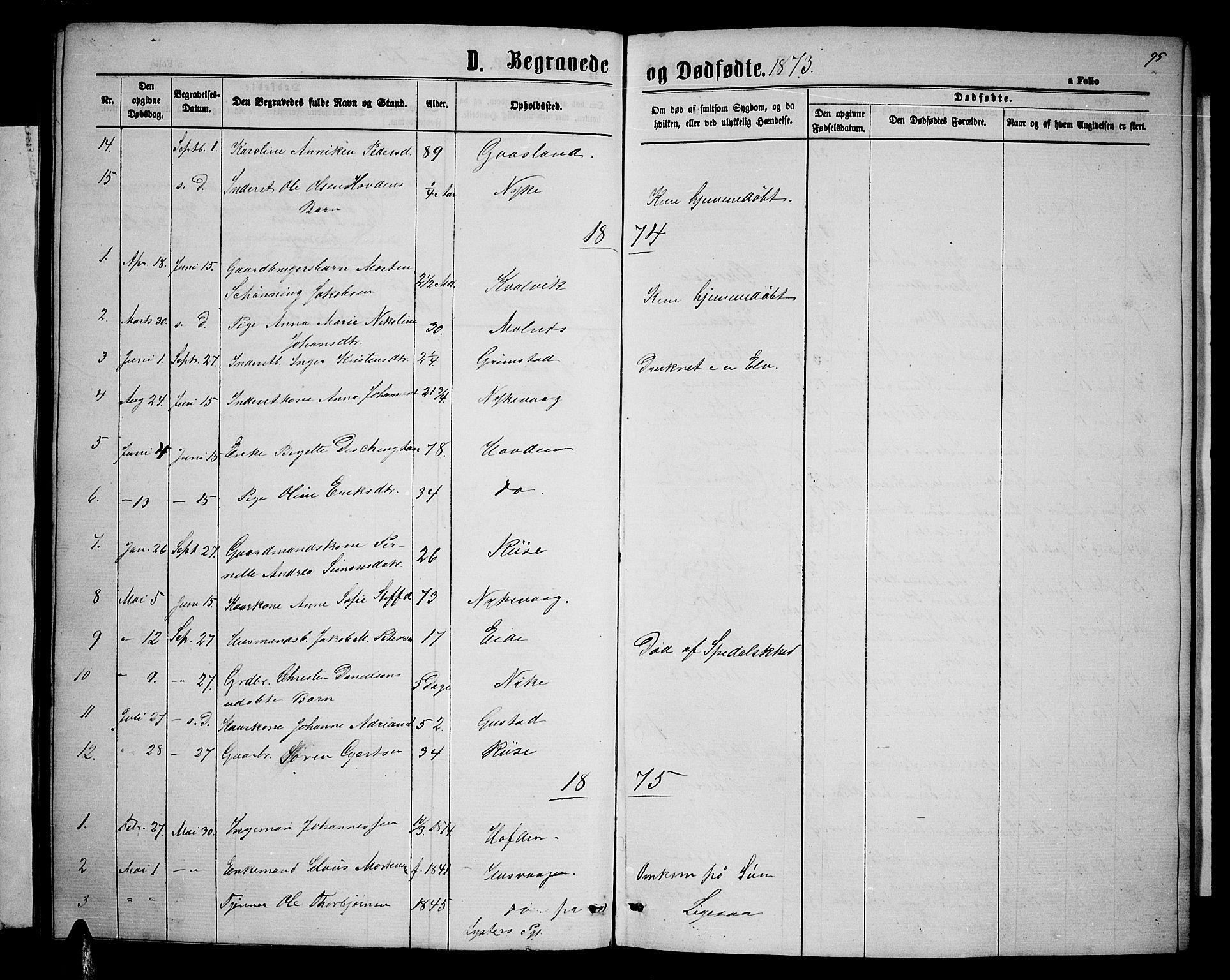 Ministerialprotokoller, klokkerbøker og fødselsregistre - Nordland, AV/SAT-A-1459/892/L1324: Parish register (copy) no. 892C01, 1865-1879, p. 95