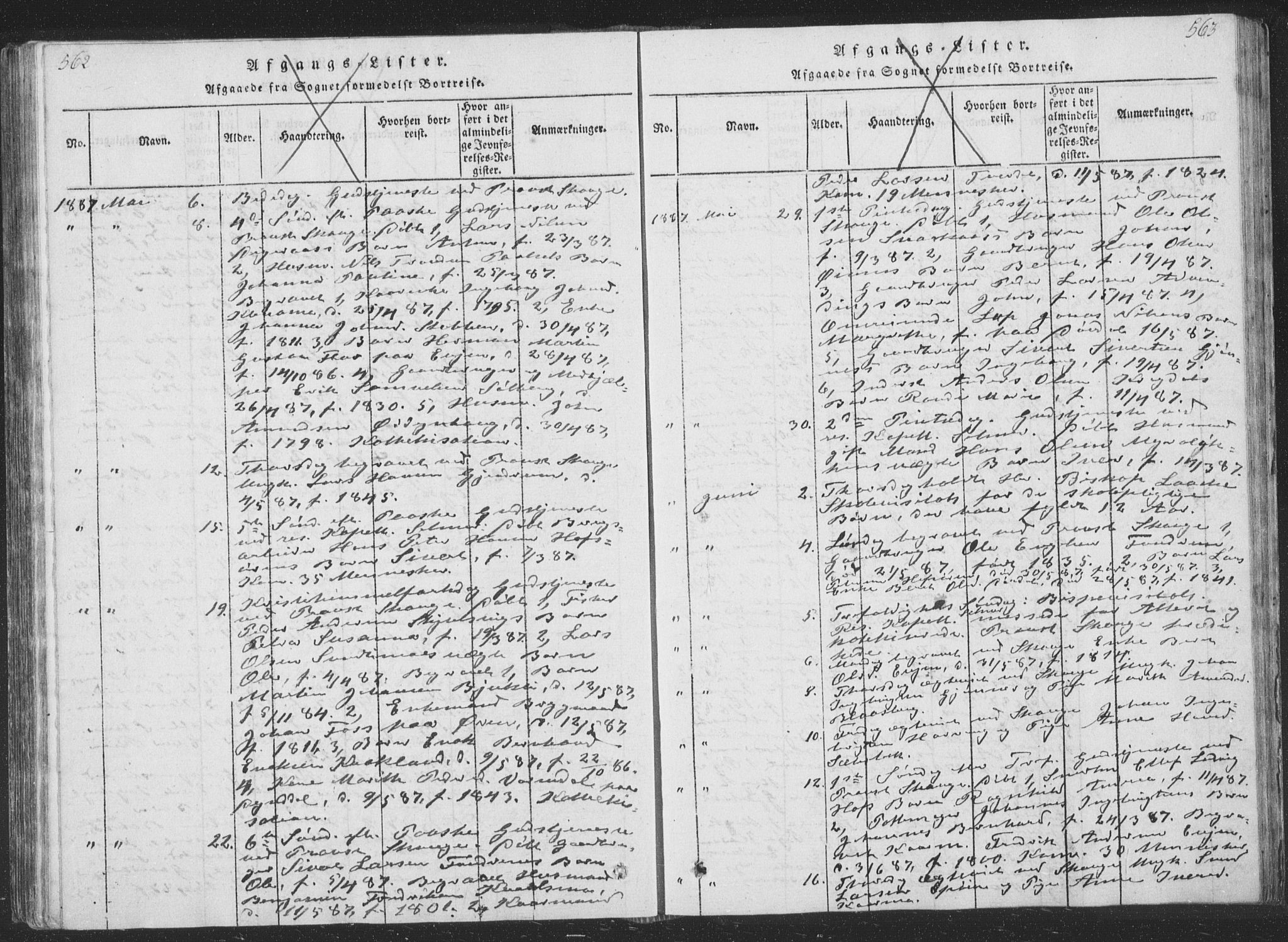 Ministerialprotokoller, klokkerbøker og fødselsregistre - Sør-Trøndelag, AV/SAT-A-1456/668/L0816: Parish register (copy) no. 668C05, 1816-1893, p. 562-563