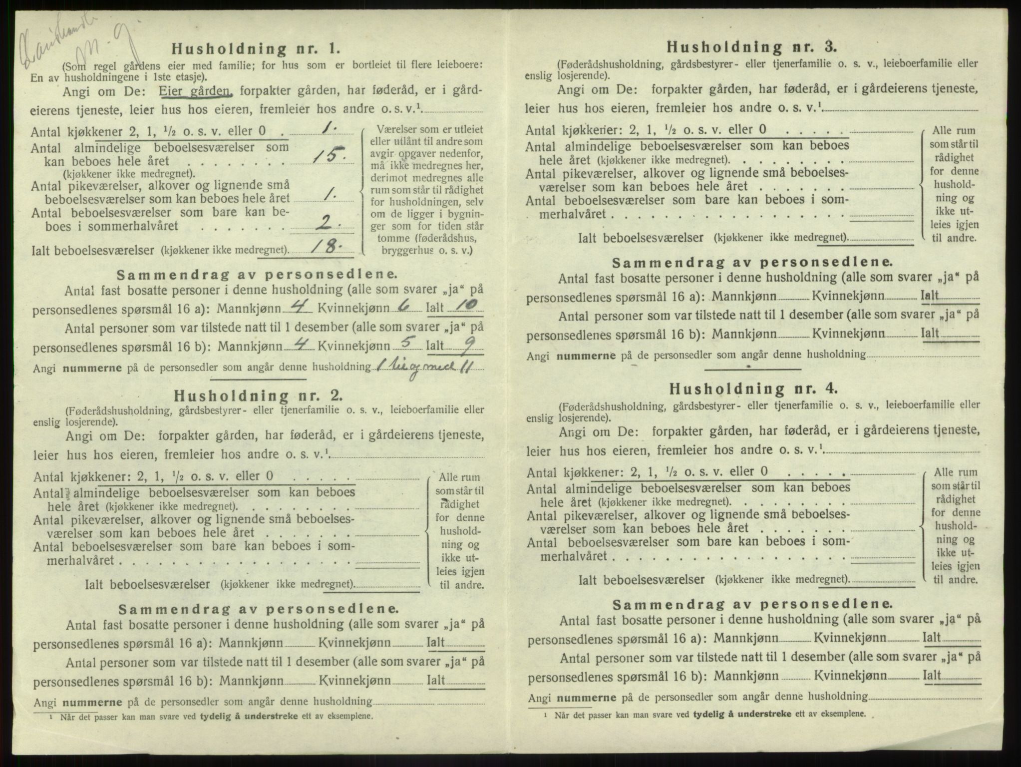 SAB, 1920 census for Førde, 1920, p. 295