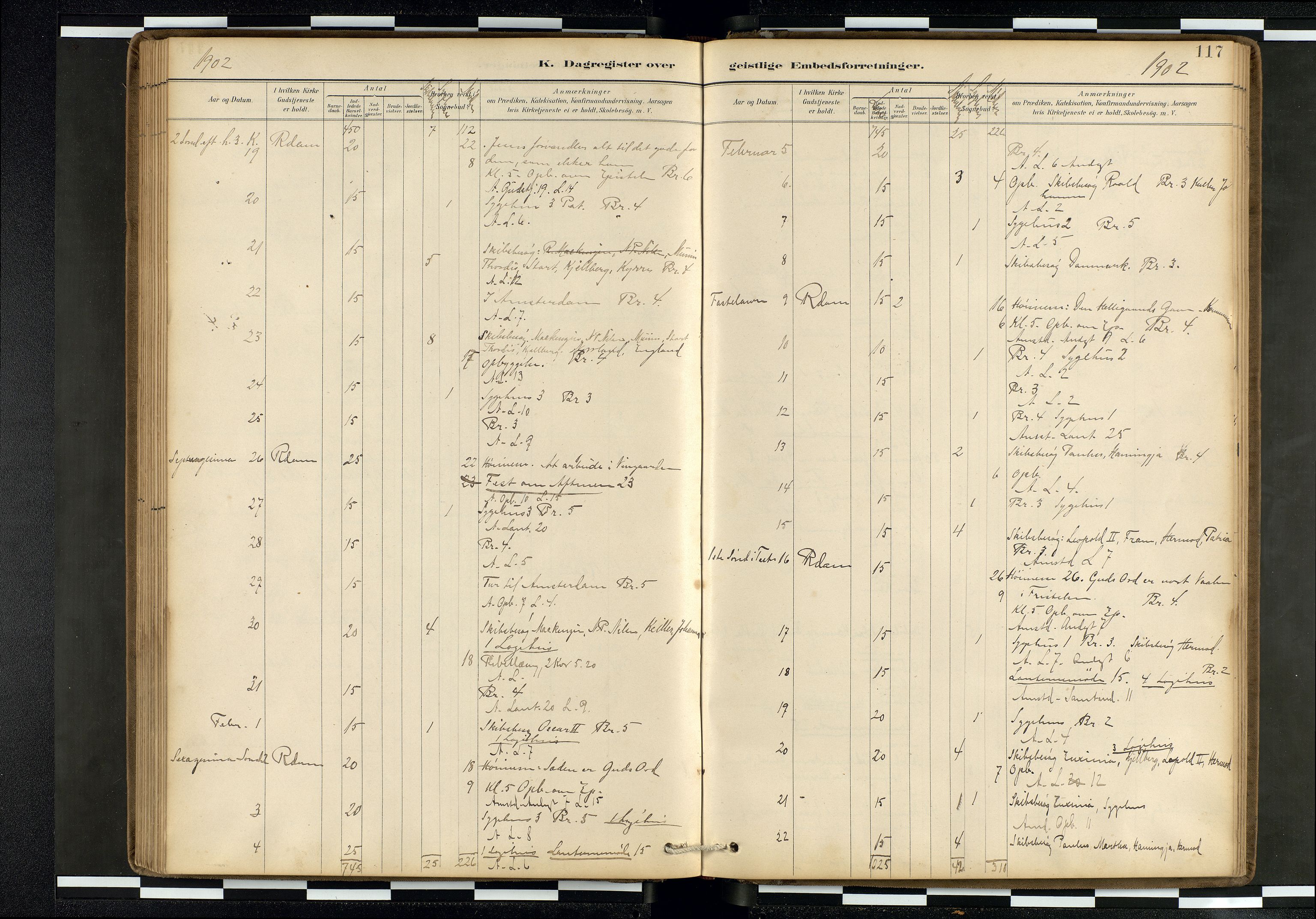 Den norske sjømannsmisjon i utlandet/Hollandske havner (Amsterdam-Rotterdam-Europort), AV/SAB-SAB/PA-0106/H/Ha/Haa/L0002: Parish register (official) no. A 2, 1887-1907, p. 116b-117a