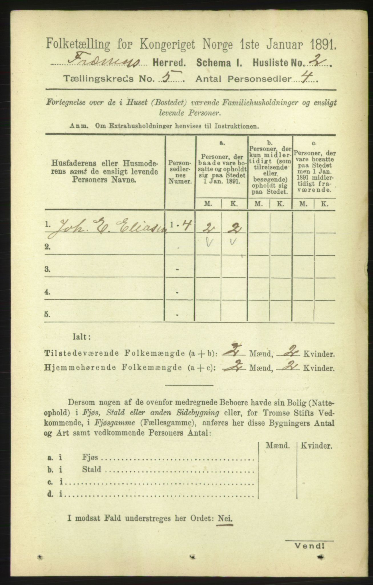 RA, 1891 census for 1548 Fræna, 1891, p. 1270