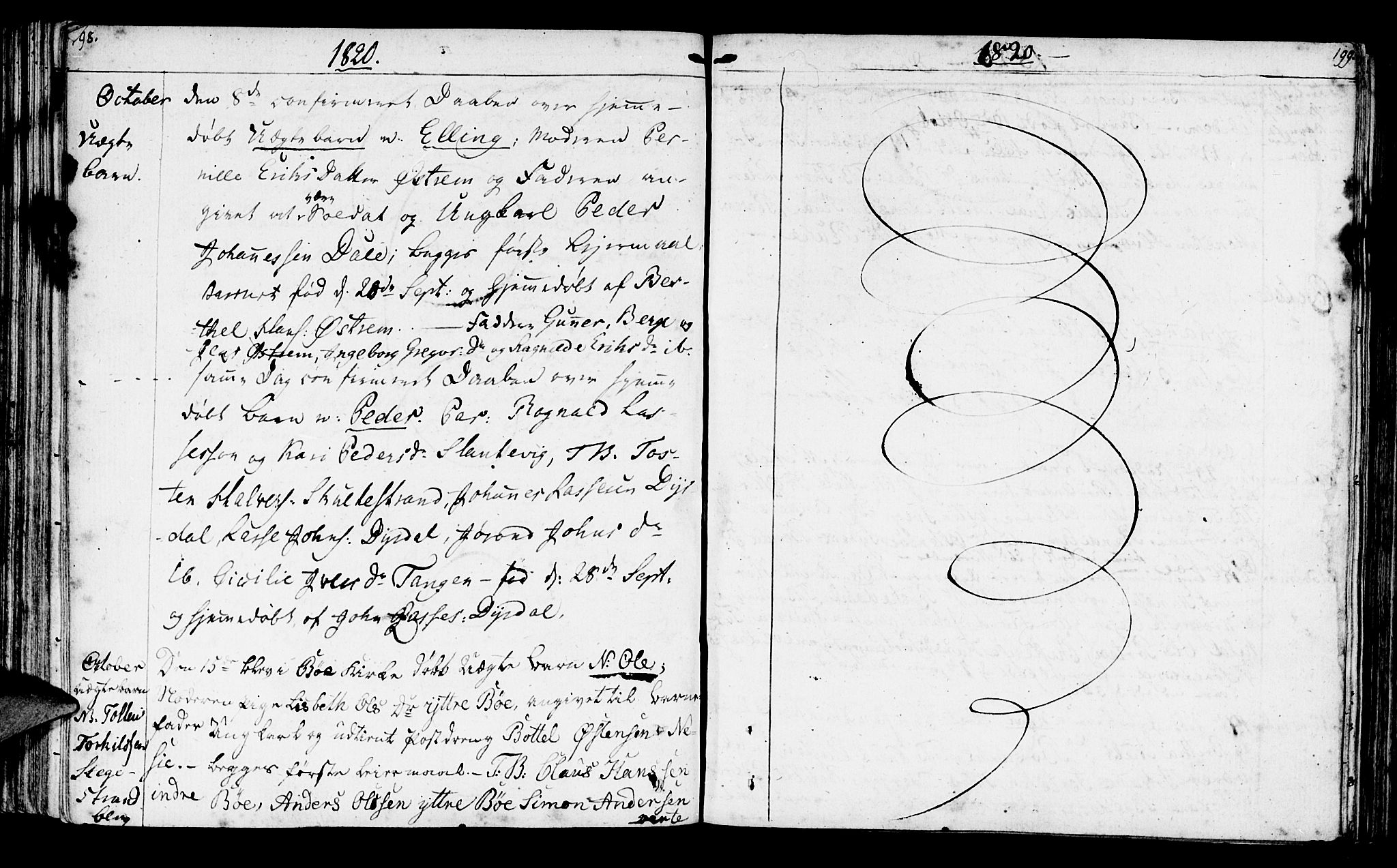 Lavik sokneprestembete, AV/SAB-A-80901: Parish register (official) no. A 1, 1809-1822, p. 198-199