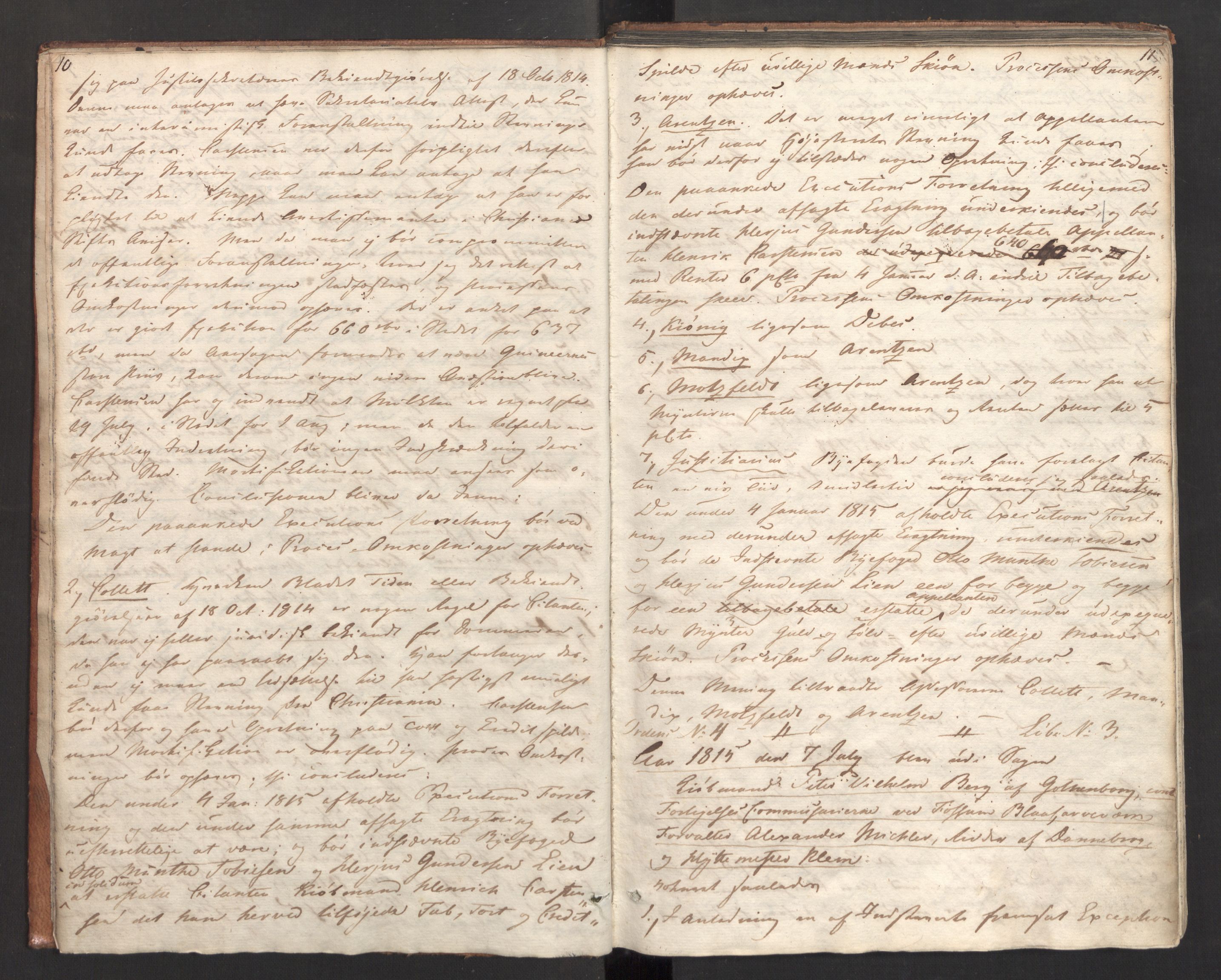 Høyesterett, AV/RA-S-1002/E/Eb/Eba/L0001/0001: Voteringsprotokoller / Voteringsprotokoll, 1815, p. 10-11
