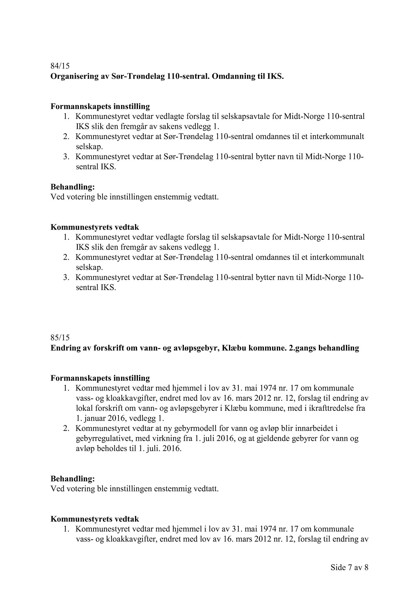 Klæbu Kommune, TRKO/KK/01-KS/L008: Kommunestyret - Møtedokumenter, 2015, p. 1994