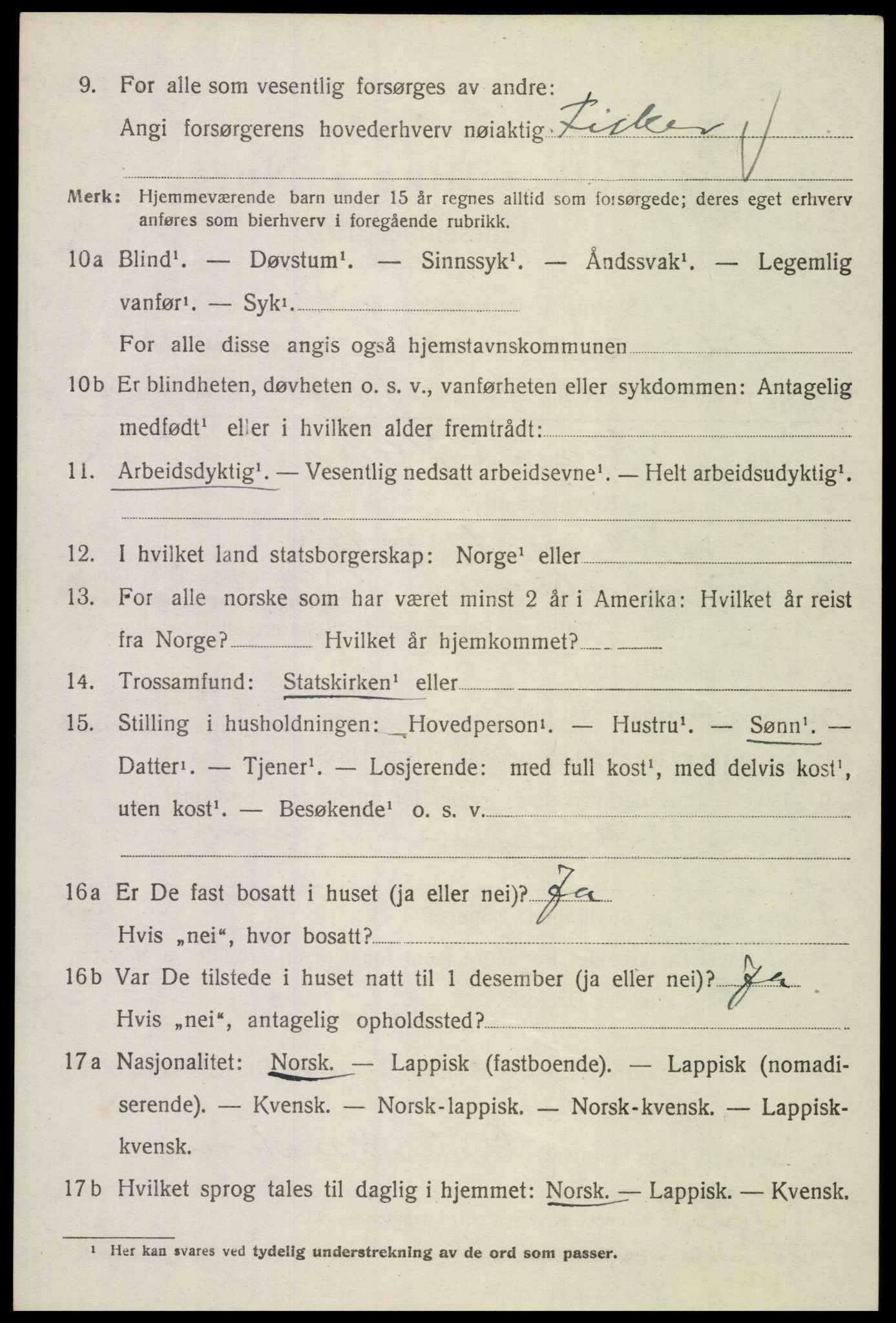 SAT, 1920 census for Tjeldsund, 1920, p. 2293