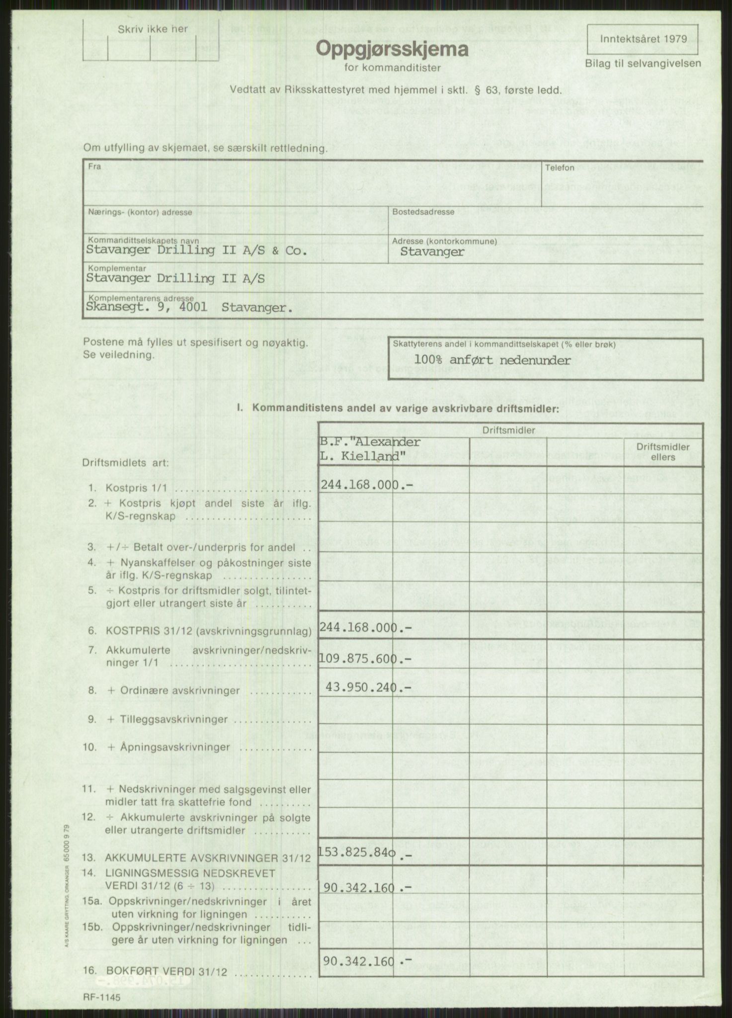 Pa 1503 - Stavanger Drilling AS, AV/SAST-A-101906/A/Ac/L0002: Årsberetninger, 1979-1982, p. 24