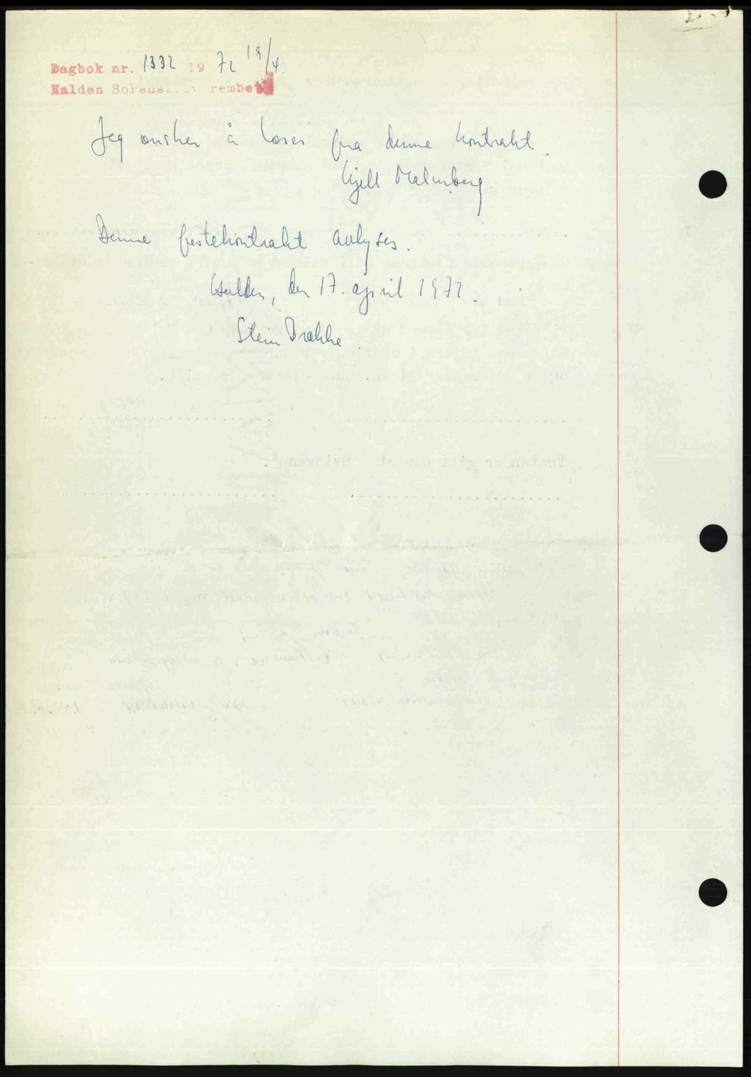 Idd og Marker sorenskriveri, AV/SAO-A-10283/G/Gb/Gbb/L0013: Mortgage book no. A13, 1949-1950, Diary no: : 1332/1972