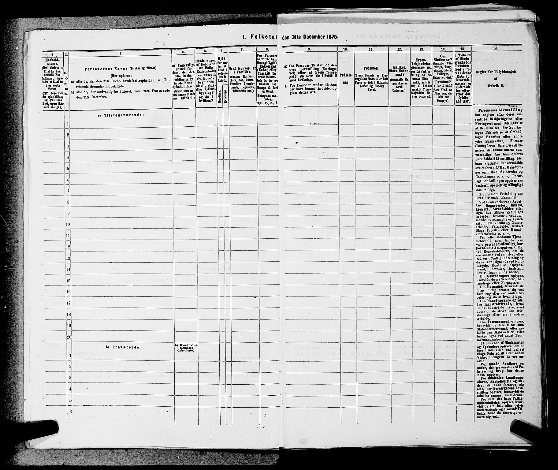 SAKO, 1875 census for 0725P Tjølling, 1875, p. 720