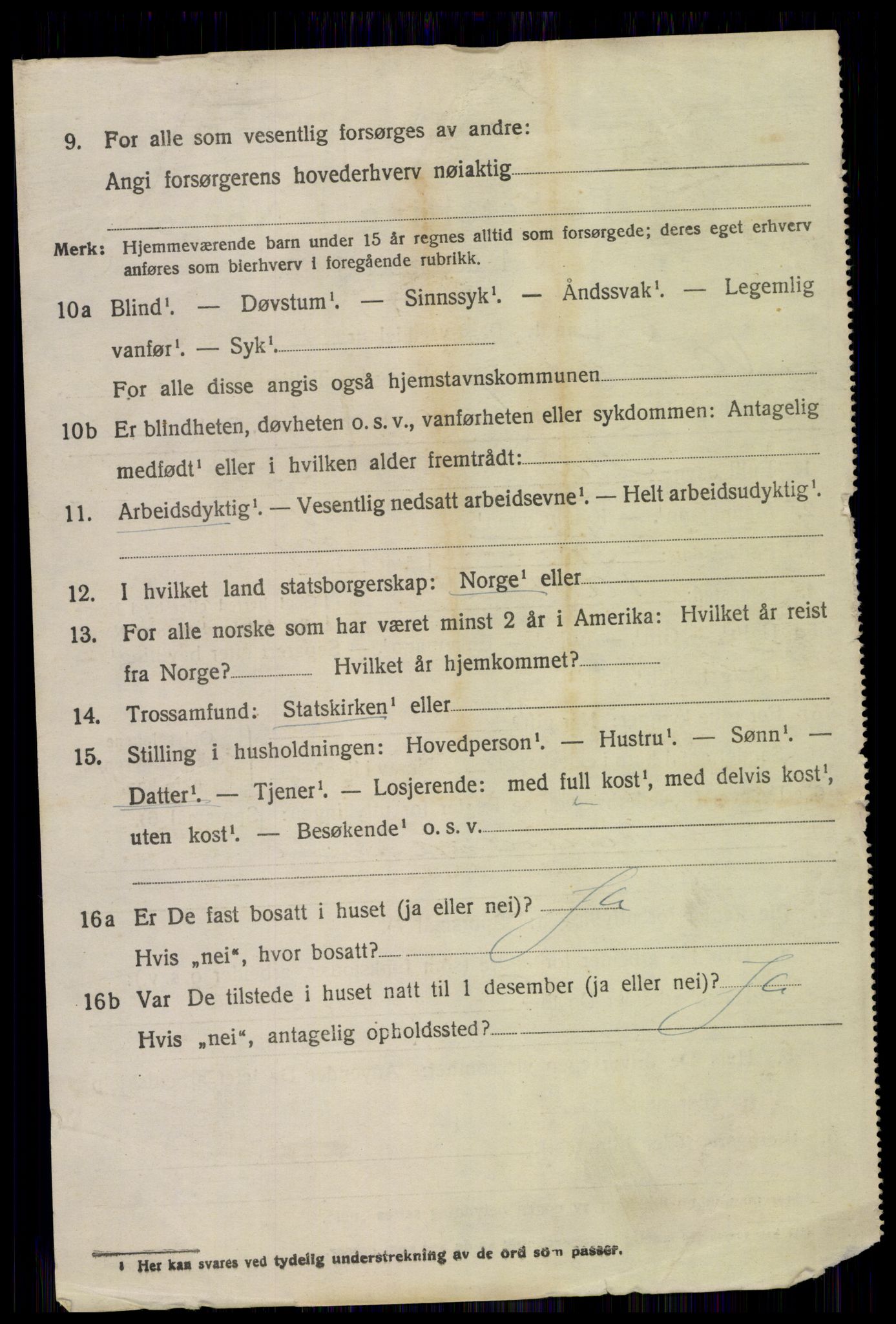 SAH, 1920 census for Vardal, 1920, p. 4558