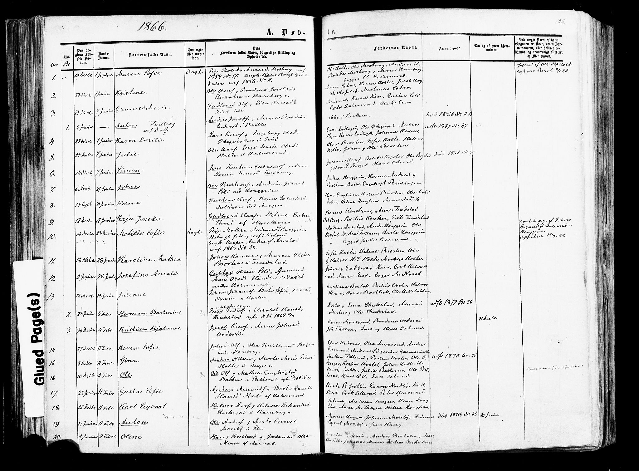 Aurskog prestekontor Kirkebøker, SAO/A-10304a/F/Fa/L0007: Parish register (official) no. I 7, 1854-1877, p. 106