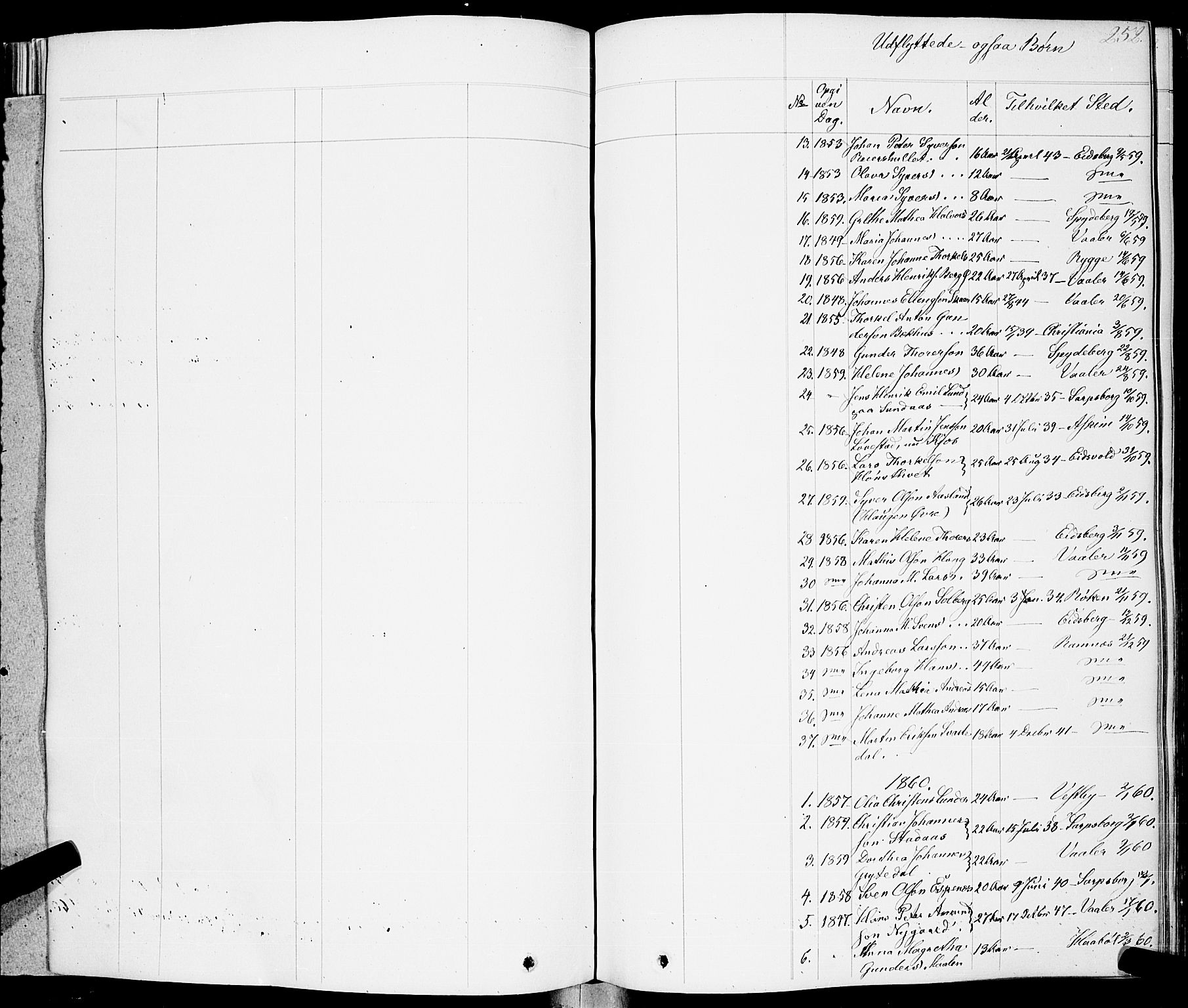 Skiptvet prestekontor Kirkebøker, AV/SAO-A-20009/F/Fa/L0006: Parish register (official) no. 6, 1839-1860, p. 252