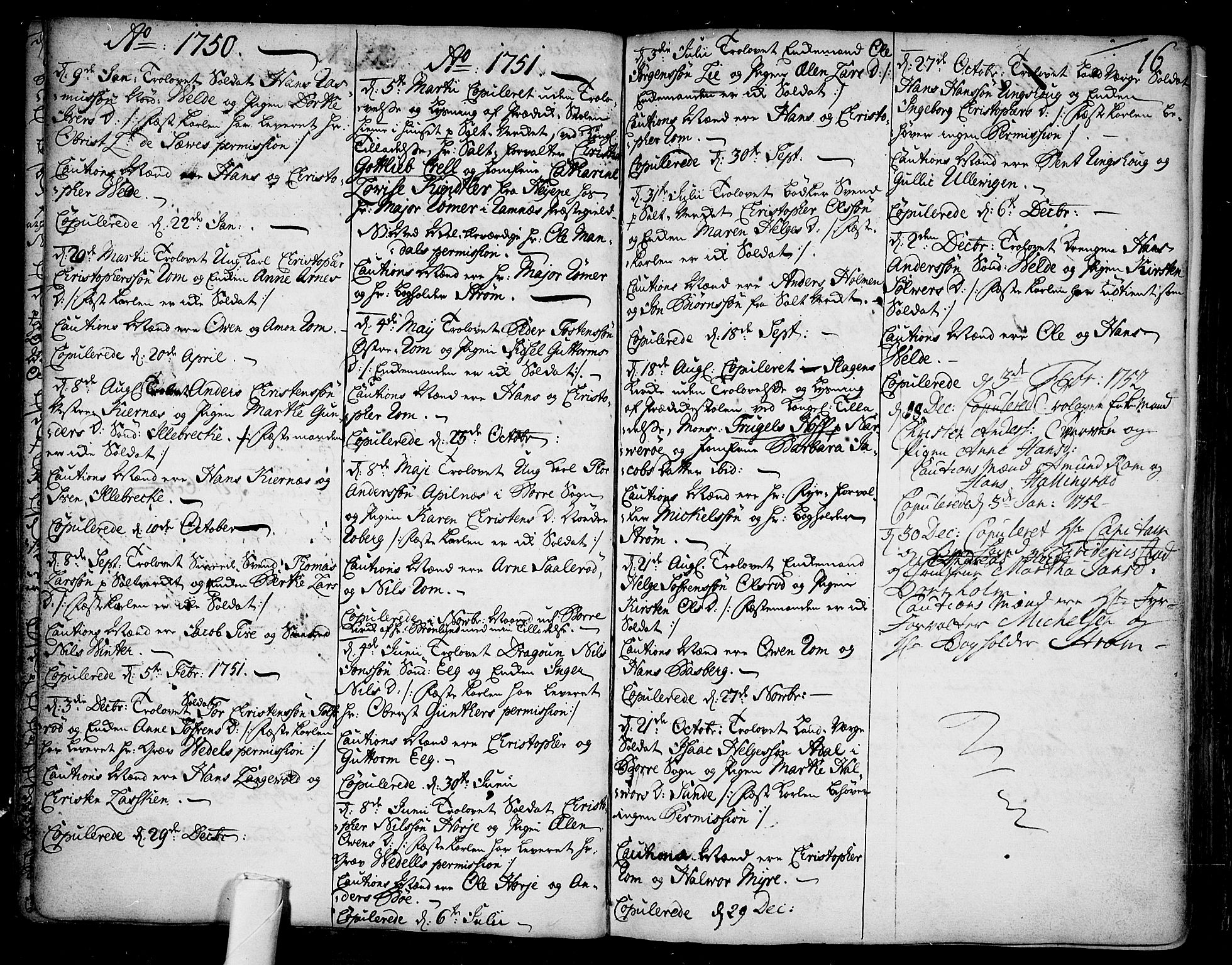 Sem kirkebøker, SAKO/A-5/F/Fb/L0001: Parish register (official) no. II 1, 1702-1764, p. 16