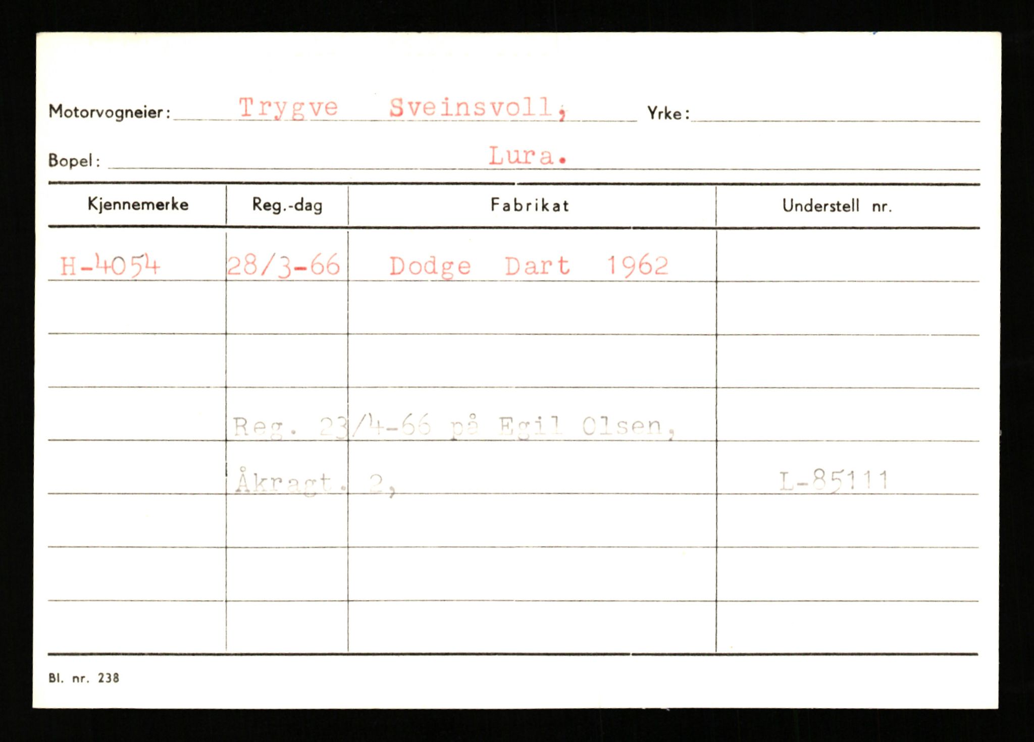 Stavanger trafikkstasjon, SAST/A-101942/0/G/L0001: Registreringsnummer: 0 - 5782, 1930-1971, p. 2495