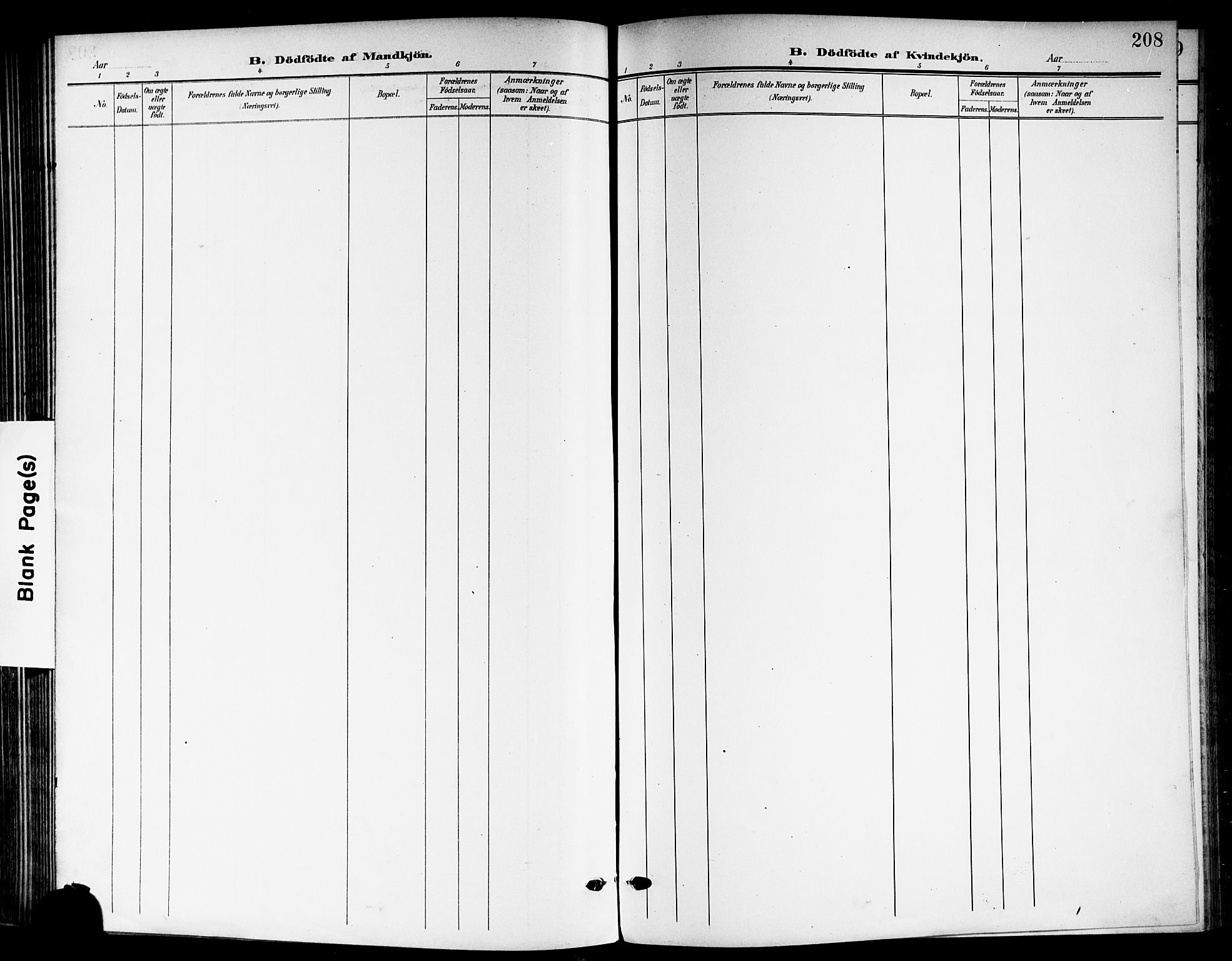 Skedsmo prestekontor Kirkebøker, AV/SAO-A-10033a/G/Ga/L0005b: Parish register (copy) no. I 5B, 1902-1911, p. 208