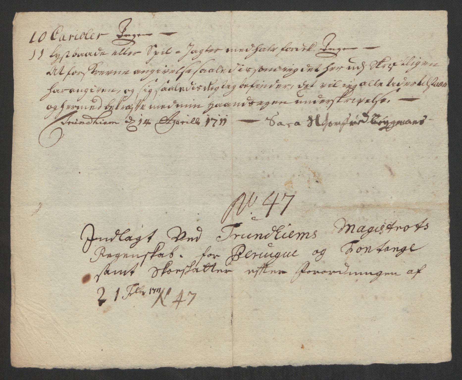 Rentekammeret inntil 1814, Reviderte regnskaper, Byregnskaper, AV/RA-EA-4066/R/Rs/L0507: [S3] Kontribusjonsregnskap, 1699-1711, p. 580