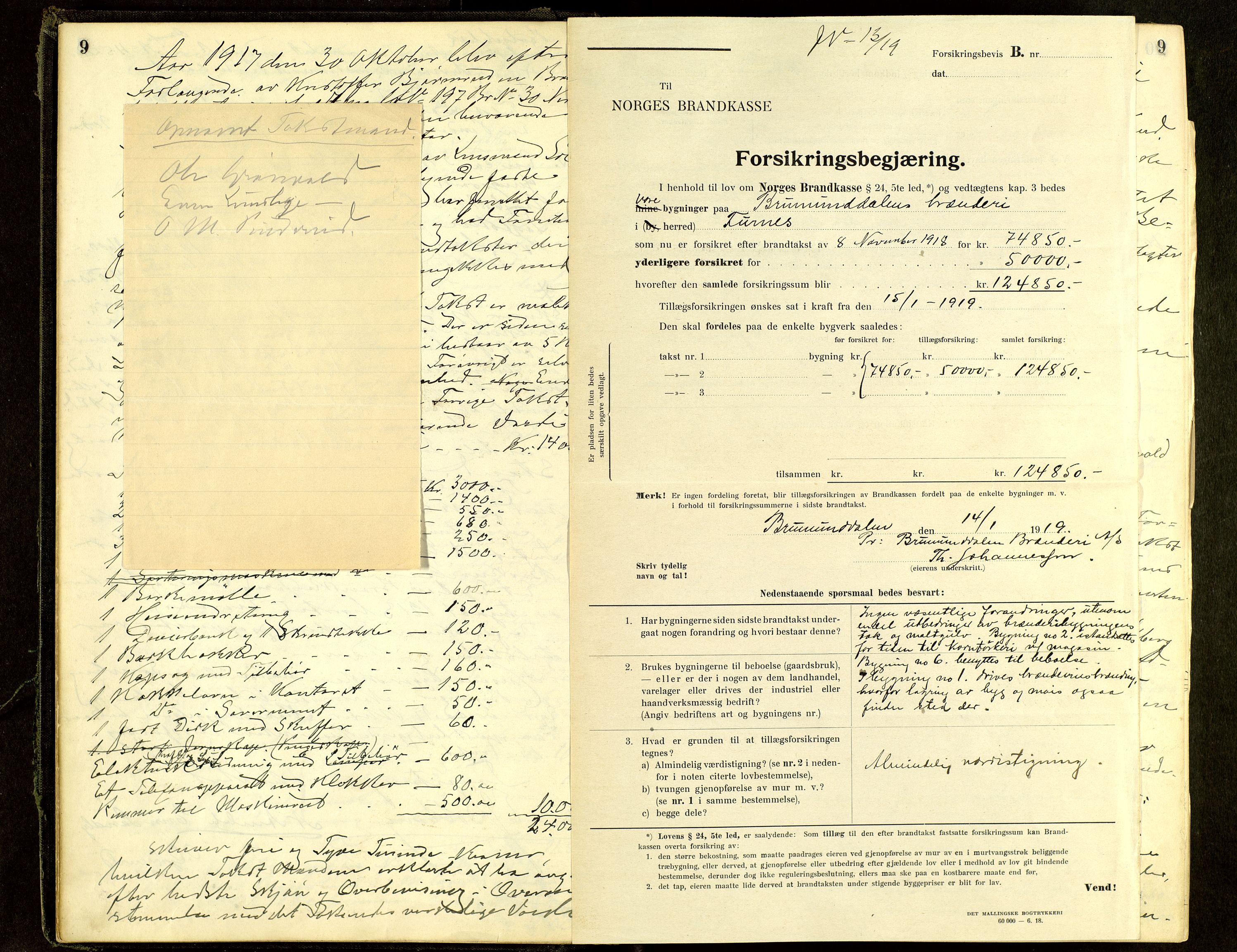 Norges Brannkasse, Furnes, SAH/NBRANF-004/F/L0002: Branntakstprotokoll, 1916-1939
