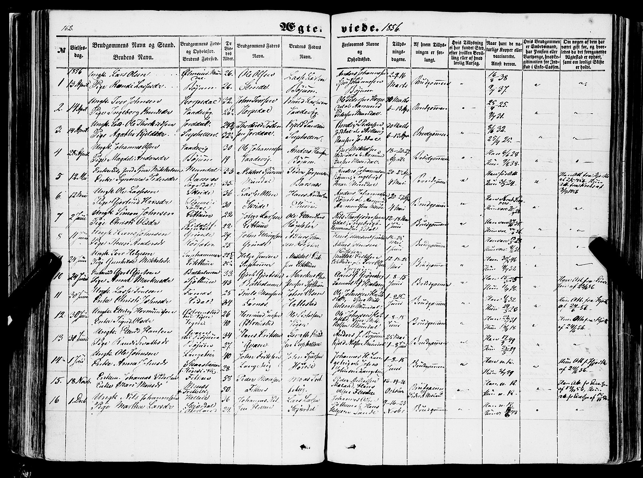 Balestrand sokneprestembete, AV/SAB-A-79601/H/Haa/Haaa/L0002: Parish register (official) no. A 2, 1847-1866, p. 162