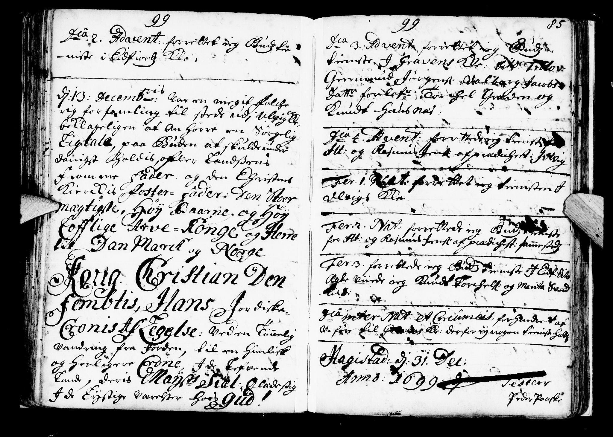Ulvik sokneprestembete, AV/SAB-A-78801/H/Haa: Parish register (official) no. A 2, 1689-1706, p. 85
