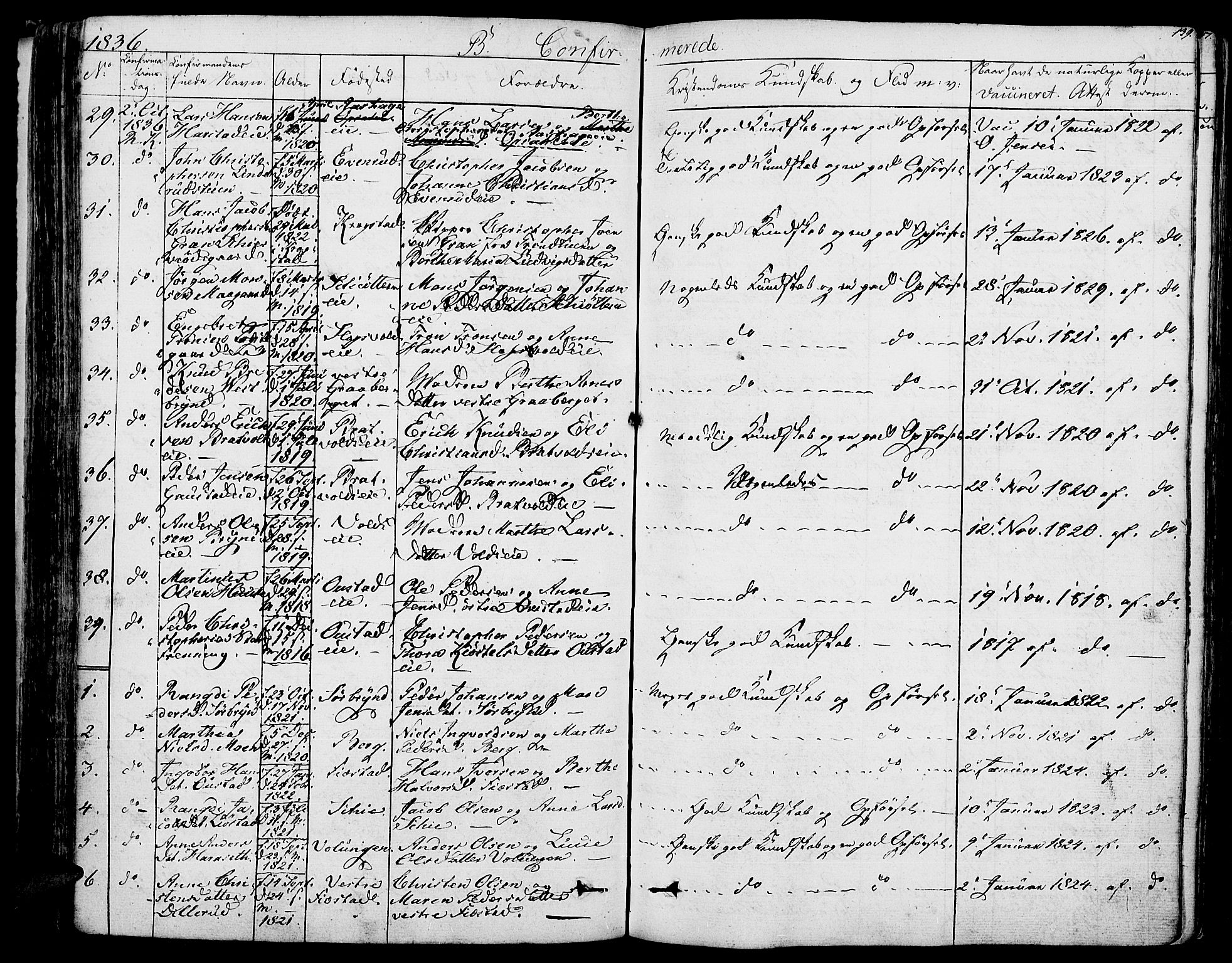 Romedal prestekontor, AV/SAH-PREST-004/K/L0003: Parish register (official) no. 3, 1829-1846, p. 139