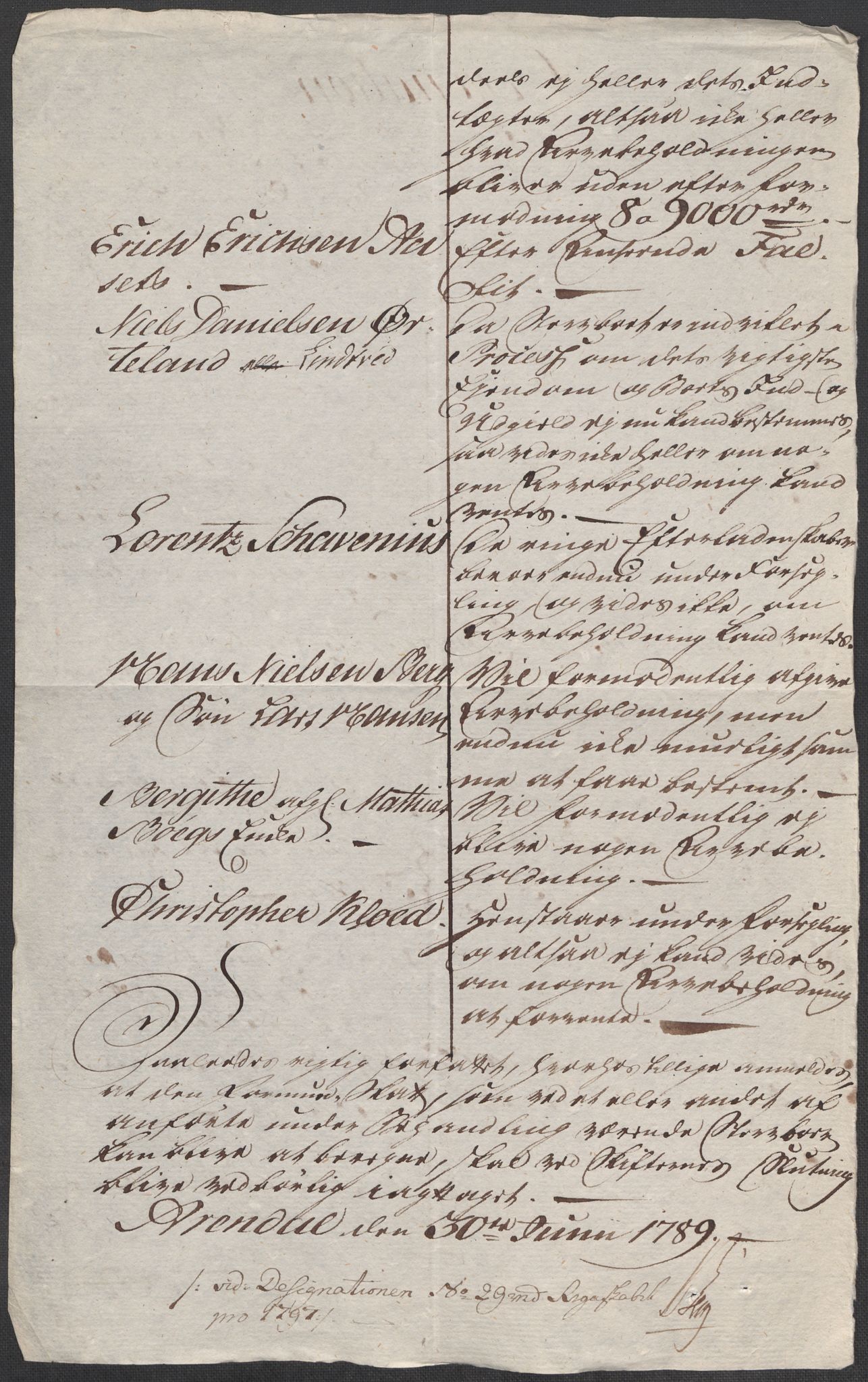 Rentekammeret inntil 1814, Reviderte regnskaper, Mindre regnskaper, AV/RA-EA-4068/Rf/Rfe/L0002: Arendal. Bergen, 1789, p. 308