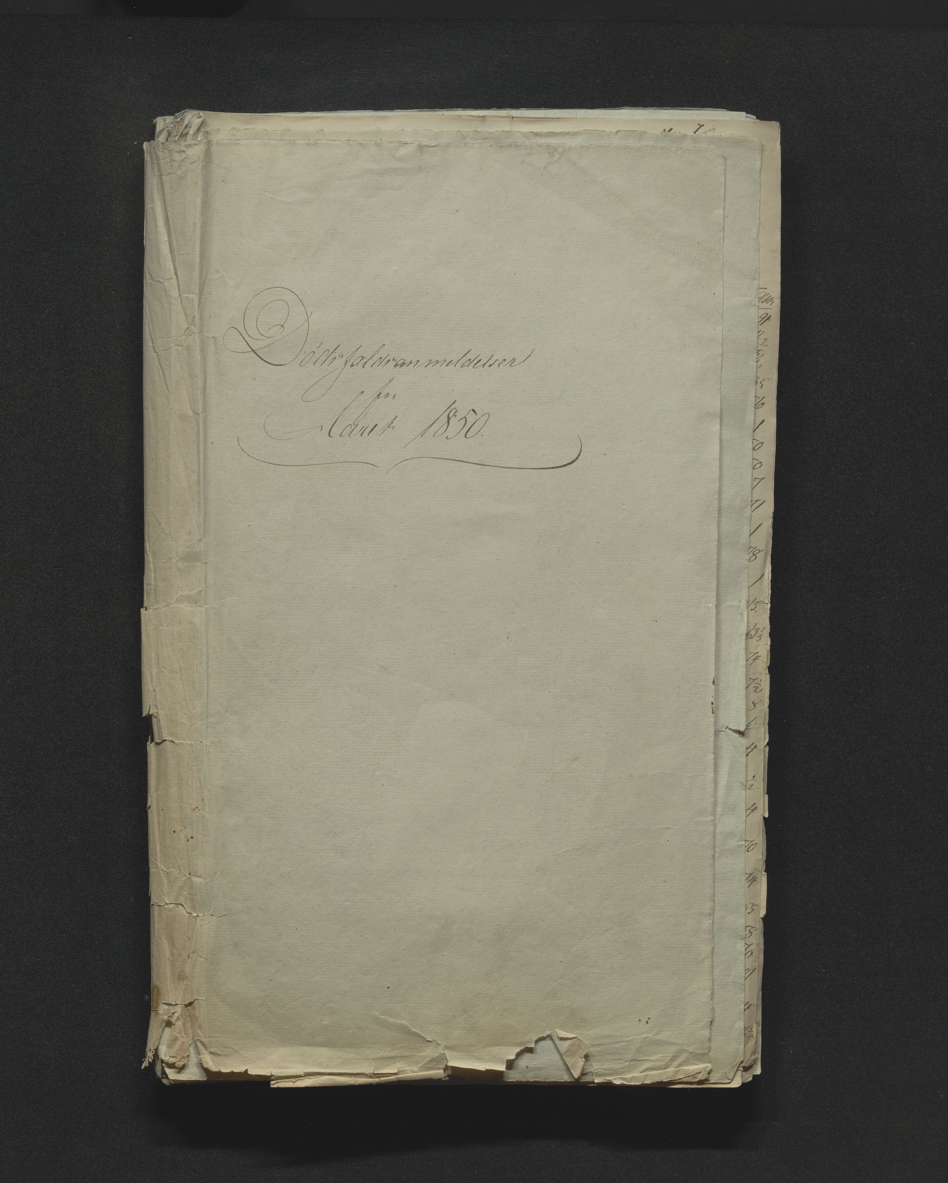 Eiker, Modum og Sigdal sorenskriveri, AV/SAKO-A-123/H/Ha/Hab/L0008: Dødsfallsmeldinger, 1850-1853