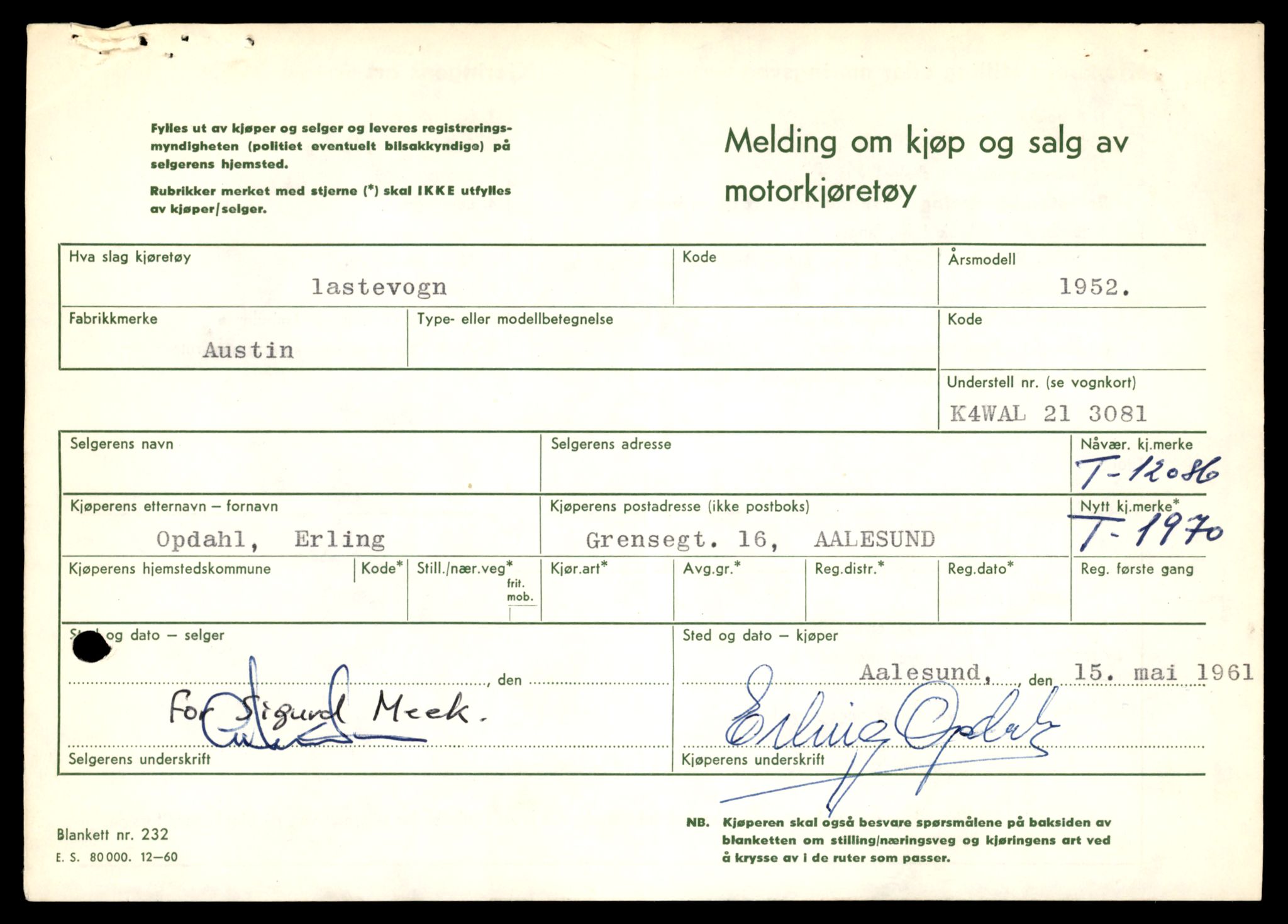 Møre og Romsdal vegkontor - Ålesund trafikkstasjon, AV/SAT-A-4099/F/Fe/L0016: Registreringskort for kjøretøy T 1851 - T 1984, 1927-1998, p. 2537