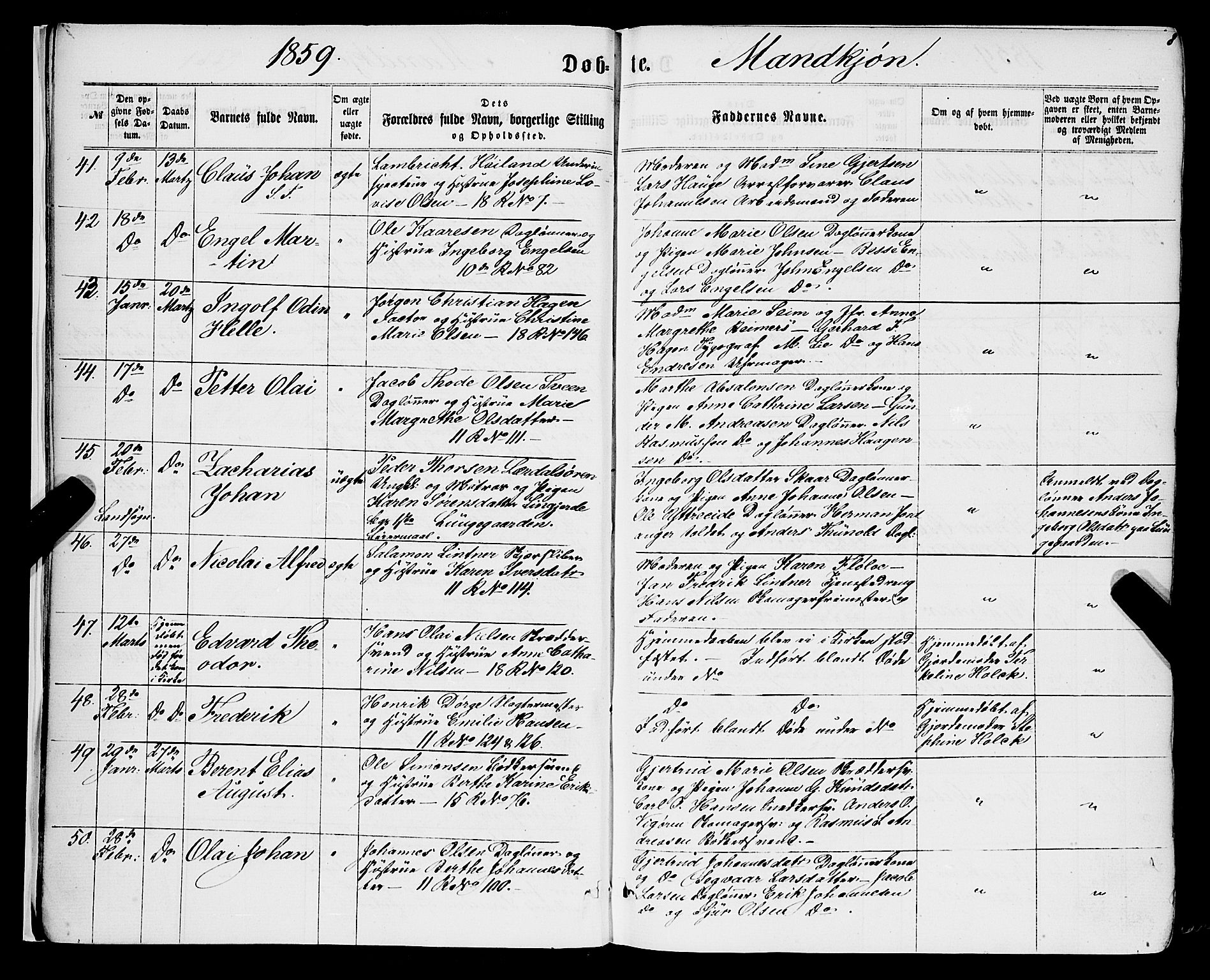 Domkirken sokneprestembete, AV/SAB-A-74801/H/Haa/L0021: Parish register (official) no. B 4, 1859-1871, p. 8