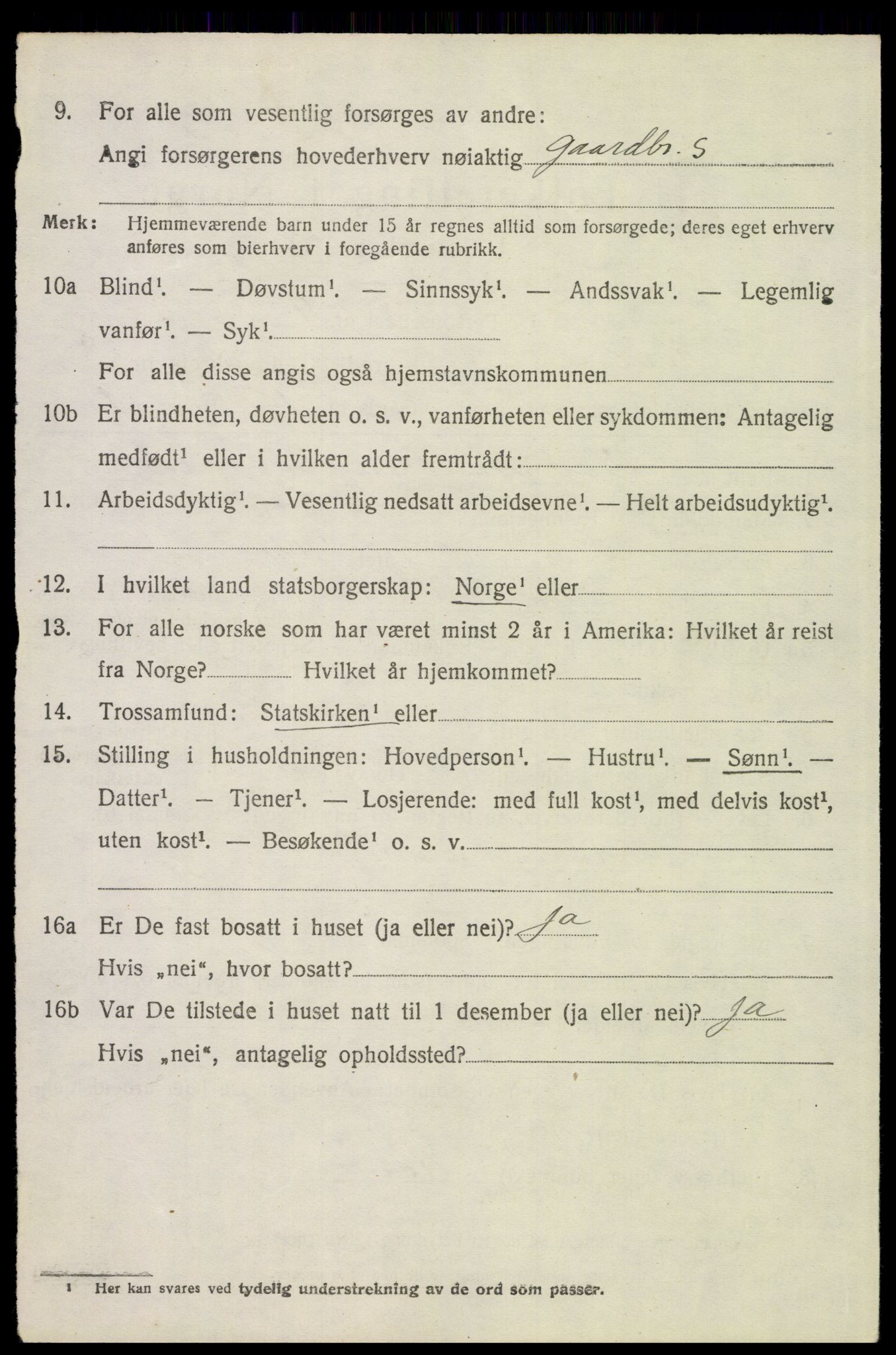 SAH, 1920 census for Kvikne, 1920, p. 3323