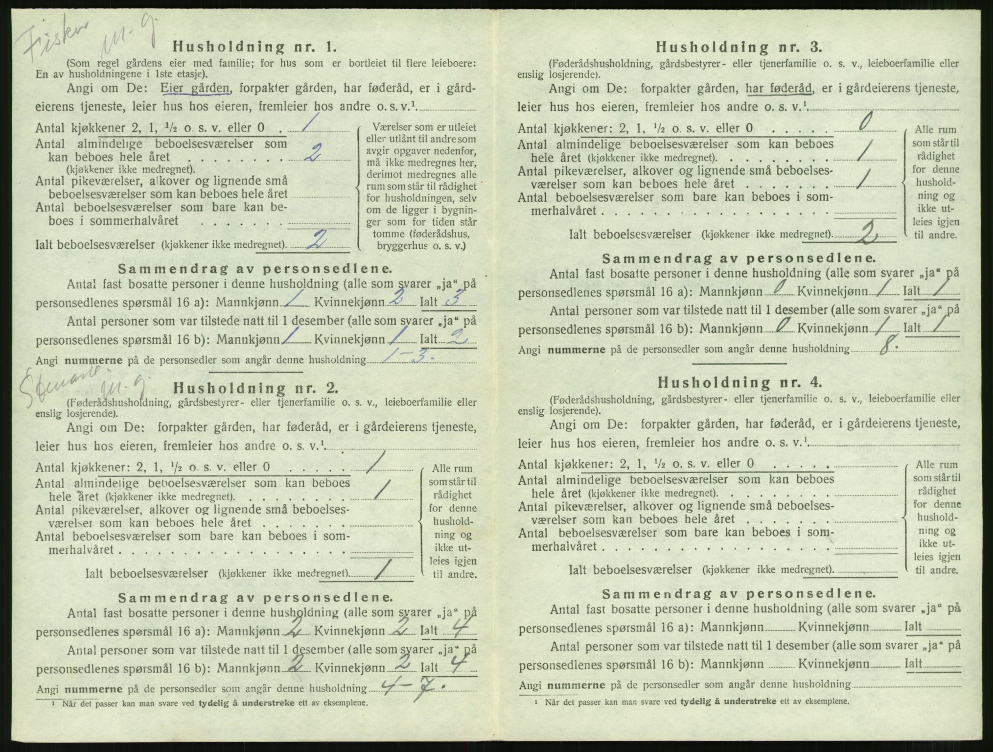 SAT, 1920 census for Borgund, 1920, p. 677