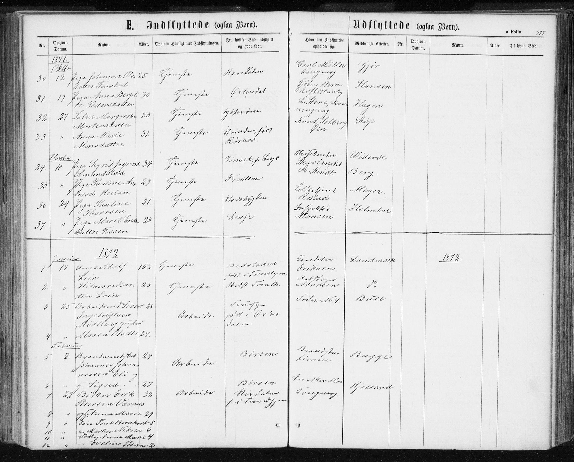 Ministerialprotokoller, klokkerbøker og fødselsregistre - Sør-Trøndelag, SAT/A-1456/601/L0055: Parish register (official) no. 601A23, 1866-1877, p. 515