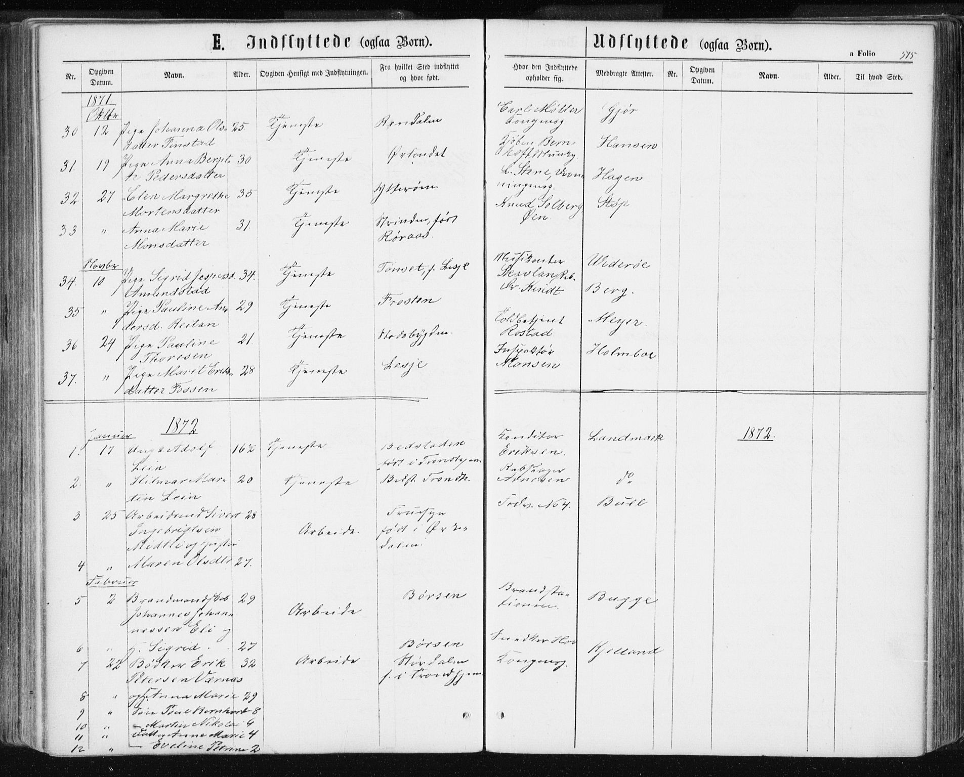 Ministerialprotokoller, klokkerbøker og fødselsregistre - Sør-Trøndelag, AV/SAT-A-1456/601/L0055: Parish register (official) no. 601A23, 1866-1877, p. 515