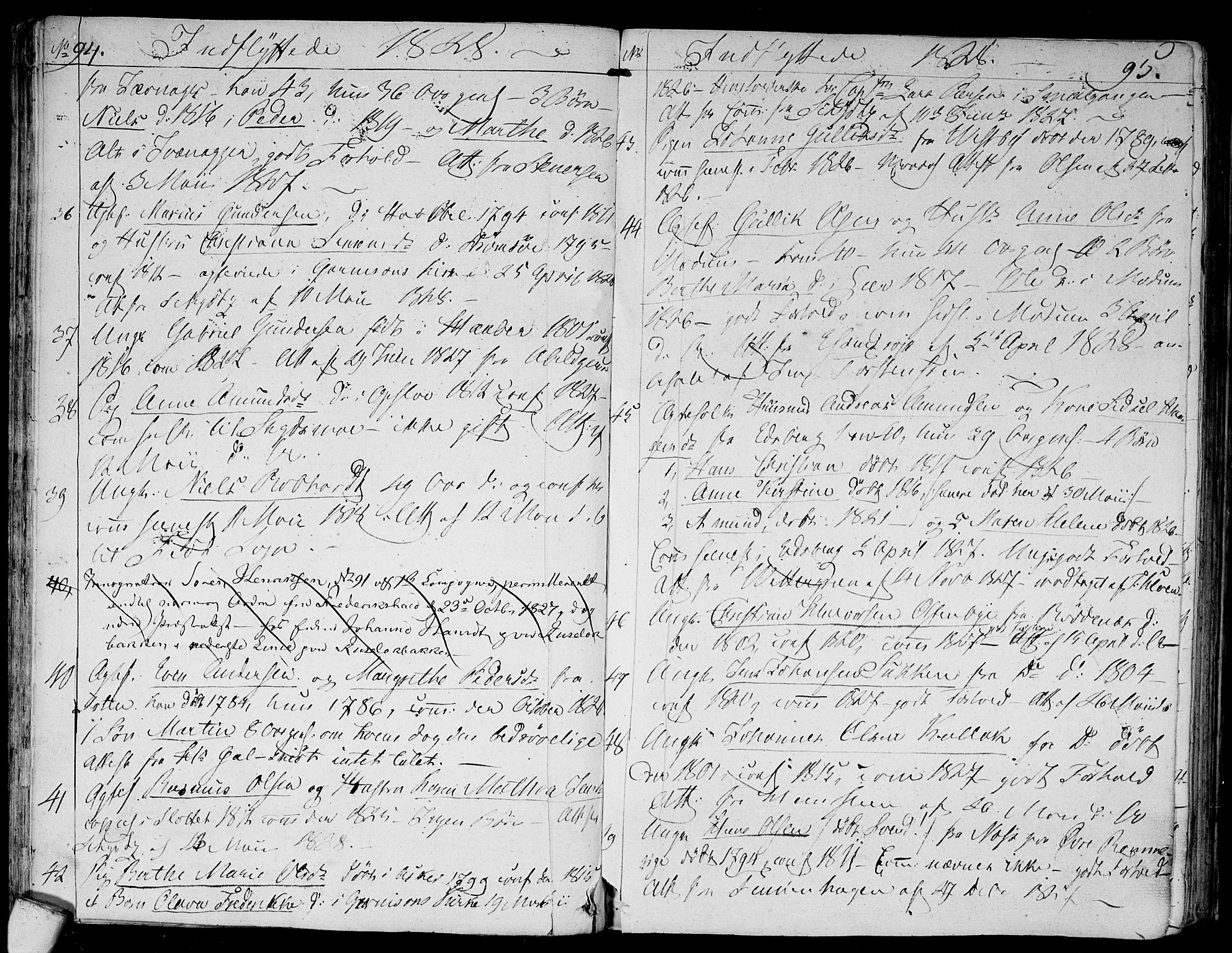 Aker prestekontor kirkebøker, AV/SAO-A-10861/F/L0014b: Parish register (official) no. 14B, 1820-1834, p. 94-95