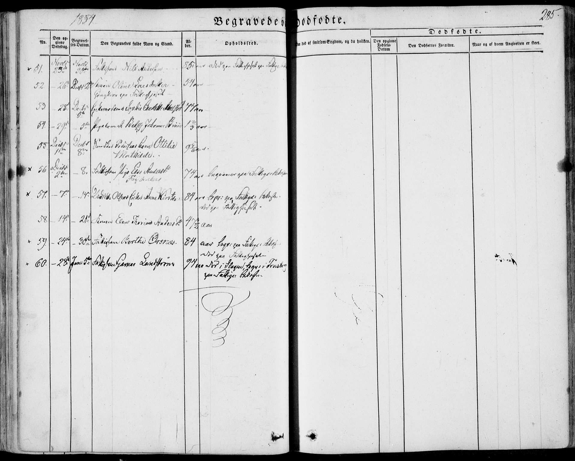 Tønsberg kirkebøker, AV/SAKO-A-330/F/Fa/L0007: Parish register (official) no. I 7, 1845-1854, p. 285