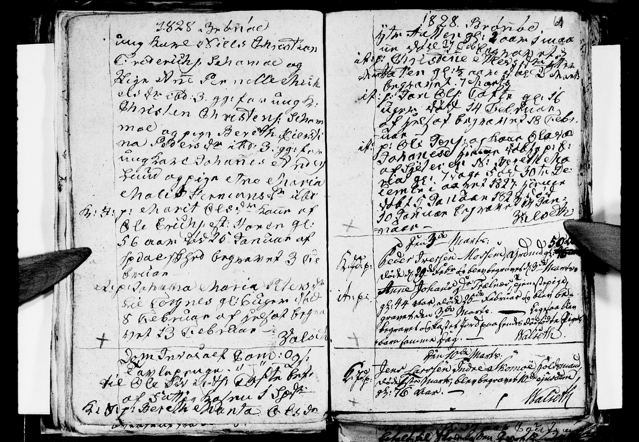 Ministerialprotokoller, klokkerbøker og fødselsregistre - Nordland, SAT/A-1459/813/L0210: Parish register (copy) no. 813C02, 1825-1836, p. 61