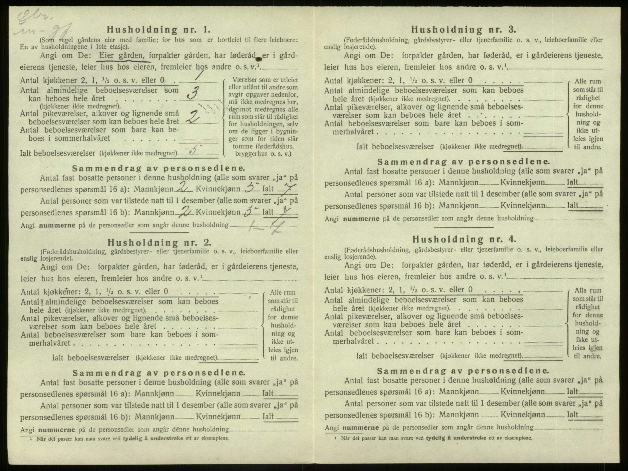 SAB, 1920 census for Kinn, 1920, p. 946