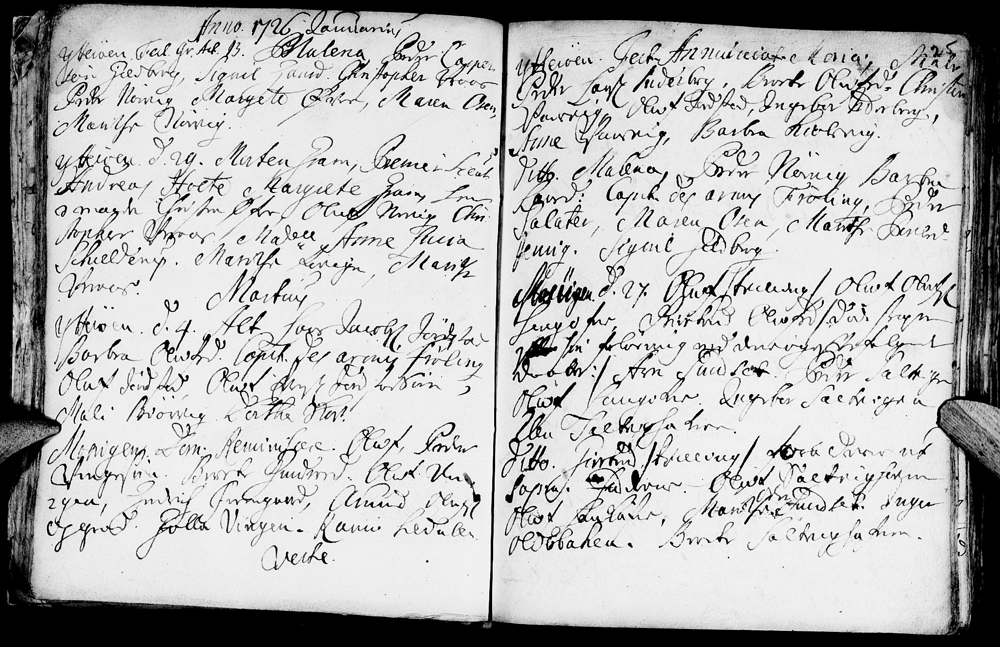 Ministerialprotokoller, klokkerbøker og fødselsregistre - Nord-Trøndelag, SAT/A-1458/722/L0215: Parish register (official) no. 722A02, 1718-1755, p. 25