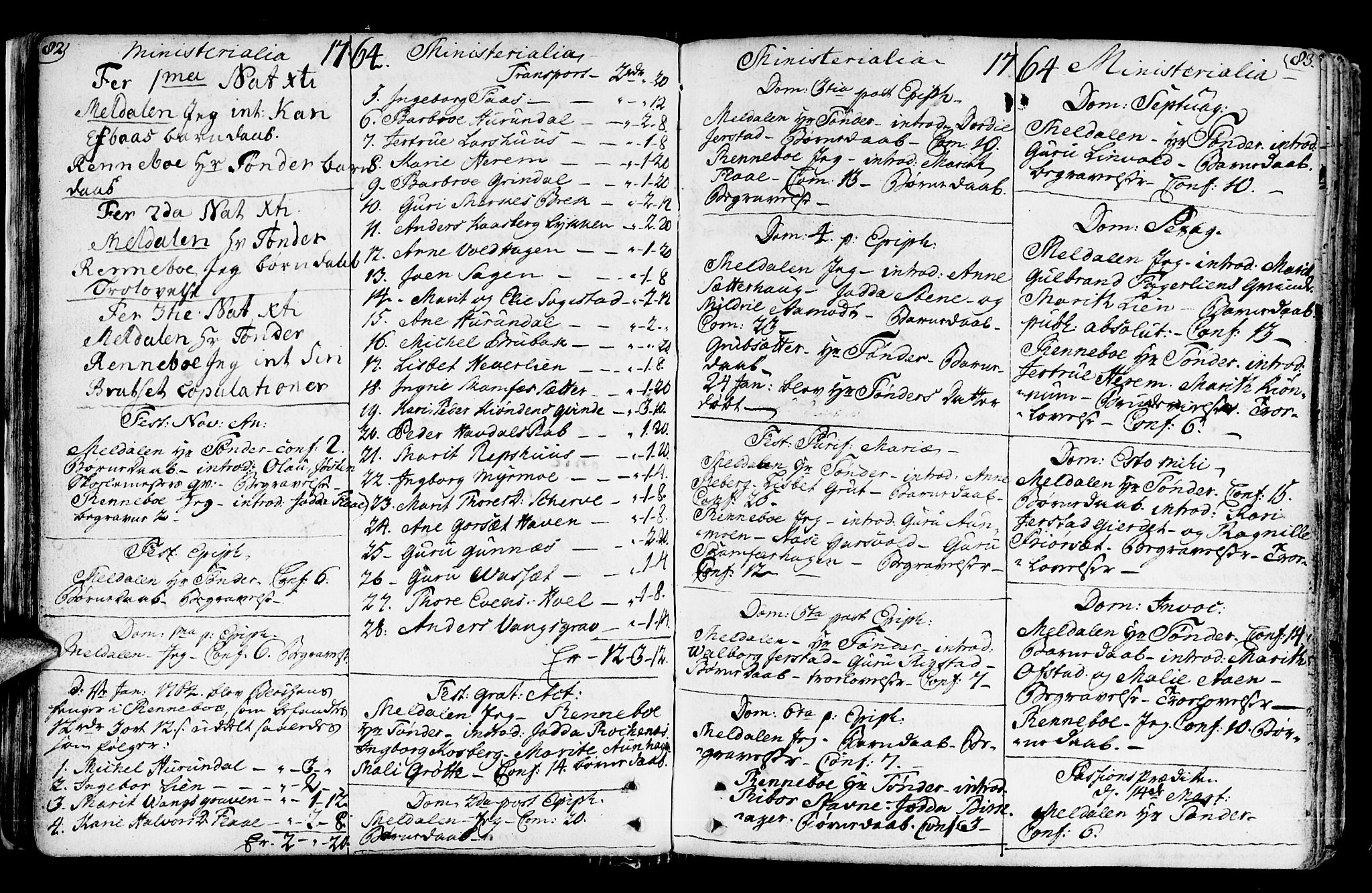 Ministerialprotokoller, klokkerbøker og fødselsregistre - Sør-Trøndelag, SAT/A-1456/672/L0851: Parish register (official) no. 672A04, 1751-1775, p. 82-83