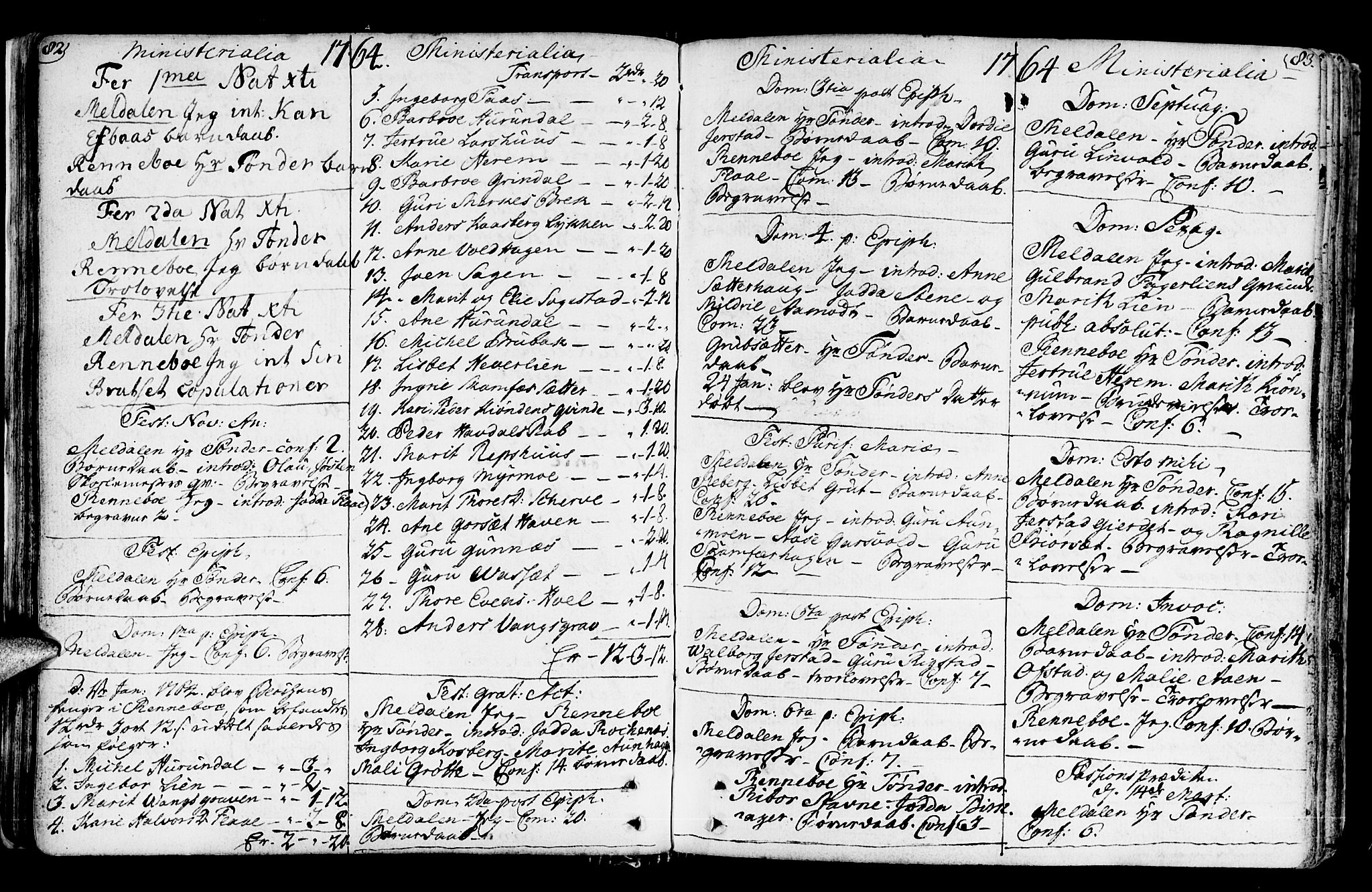 Ministerialprotokoller, klokkerbøker og fødselsregistre - Sør-Trøndelag, AV/SAT-A-1456/672/L0851: Parish register (official) no. 672A04, 1751-1775, p. 82-83