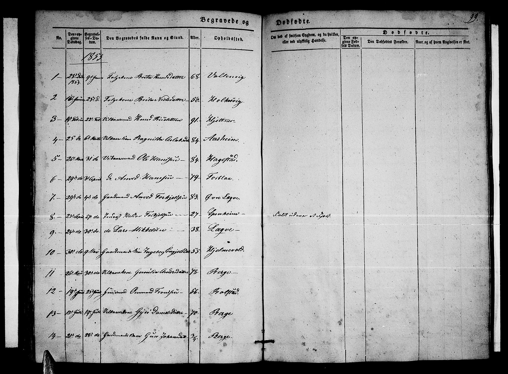 Ulvik sokneprestembete, SAB/A-78801/H/Hab: Parish register (copy) no. A 1, 1855-1868, p. 99